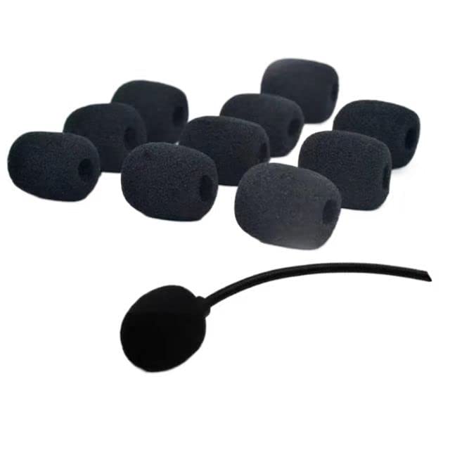 HyperX Cloud II/Mix/Alpha/Alpha-S/Chat Headset Mic Foam Replacement (10 Pack) - Pop Filter Cover for Gaming, Streaming & Voice Chat - Noise Reduction & Enhanced Sound Quality