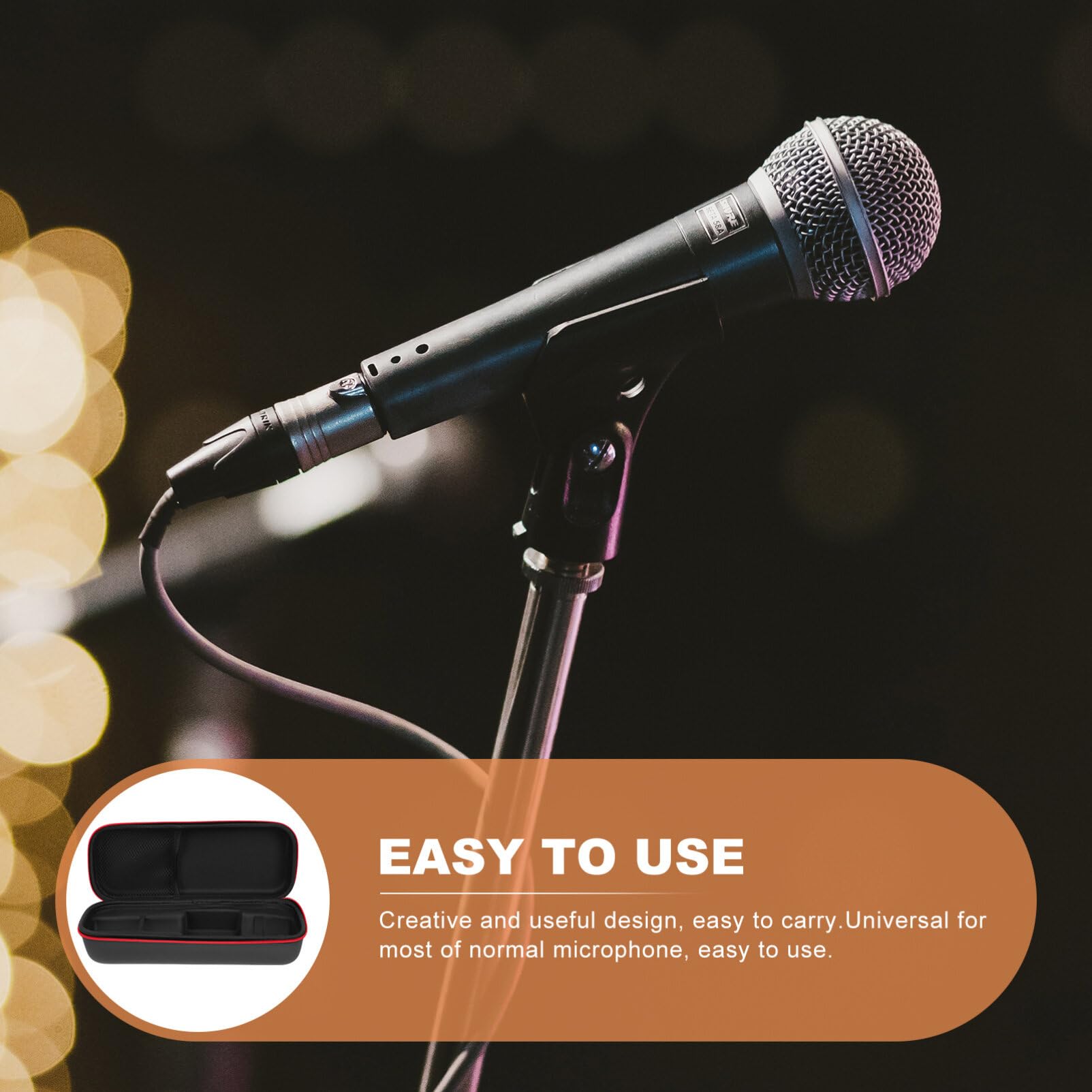 Durable Travel Tote Bag for Wireless Microphones - Hard Shell Zippered Carrying Case with Handheld Mic Storage Pouch | Perfect for Outdoor Performances, Studio Sessions & Traveling Musicians