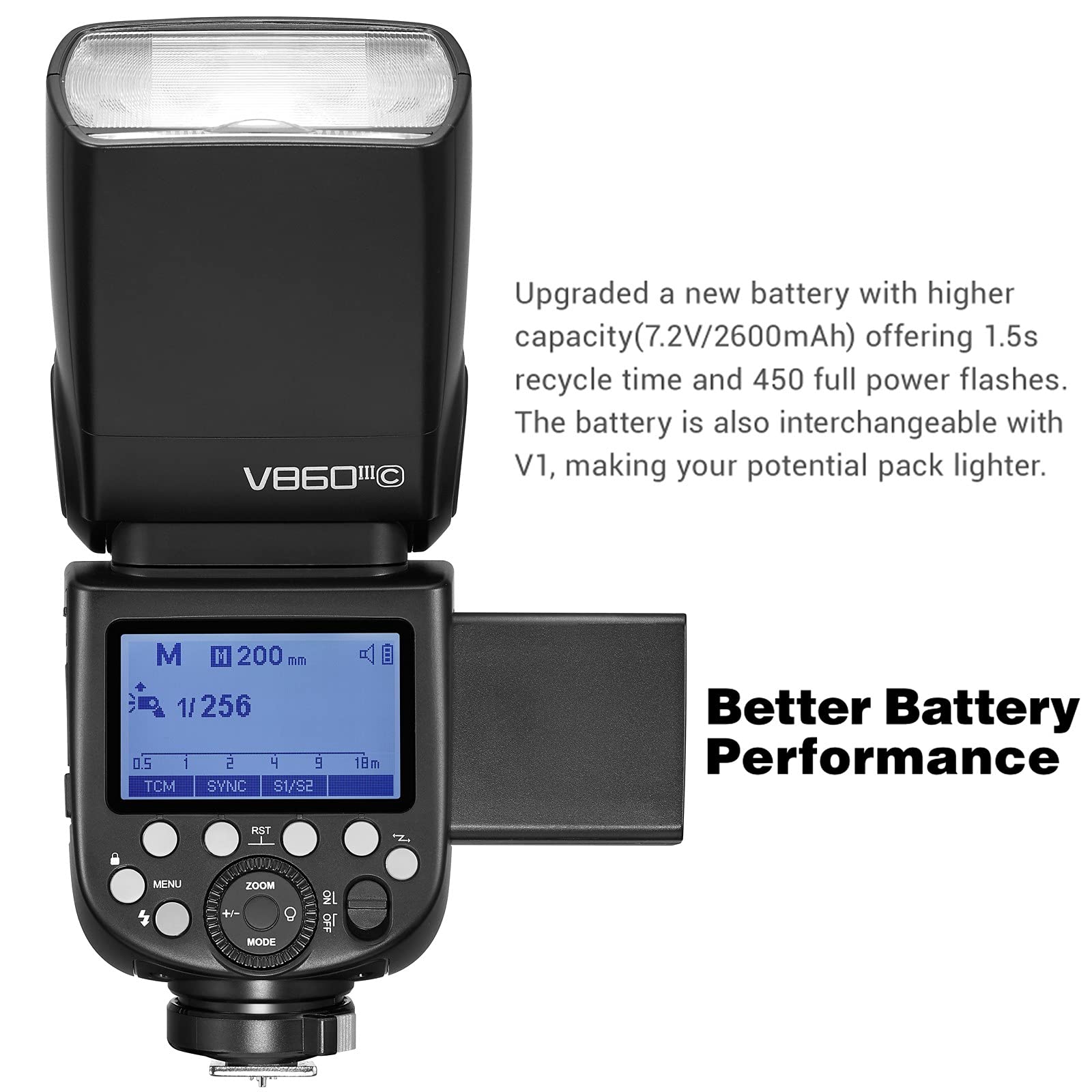 Godox V860III-O Flash Speedlite for Olympus & Panasonic Cameras - GN60, 2.4G Wireless, HSS 1/8000, 1.5s Recycle Time, 10-Level LED Modeling Light with ML-CD15 Diffuser - Perfect for Wedding, Portrait & Event Photography