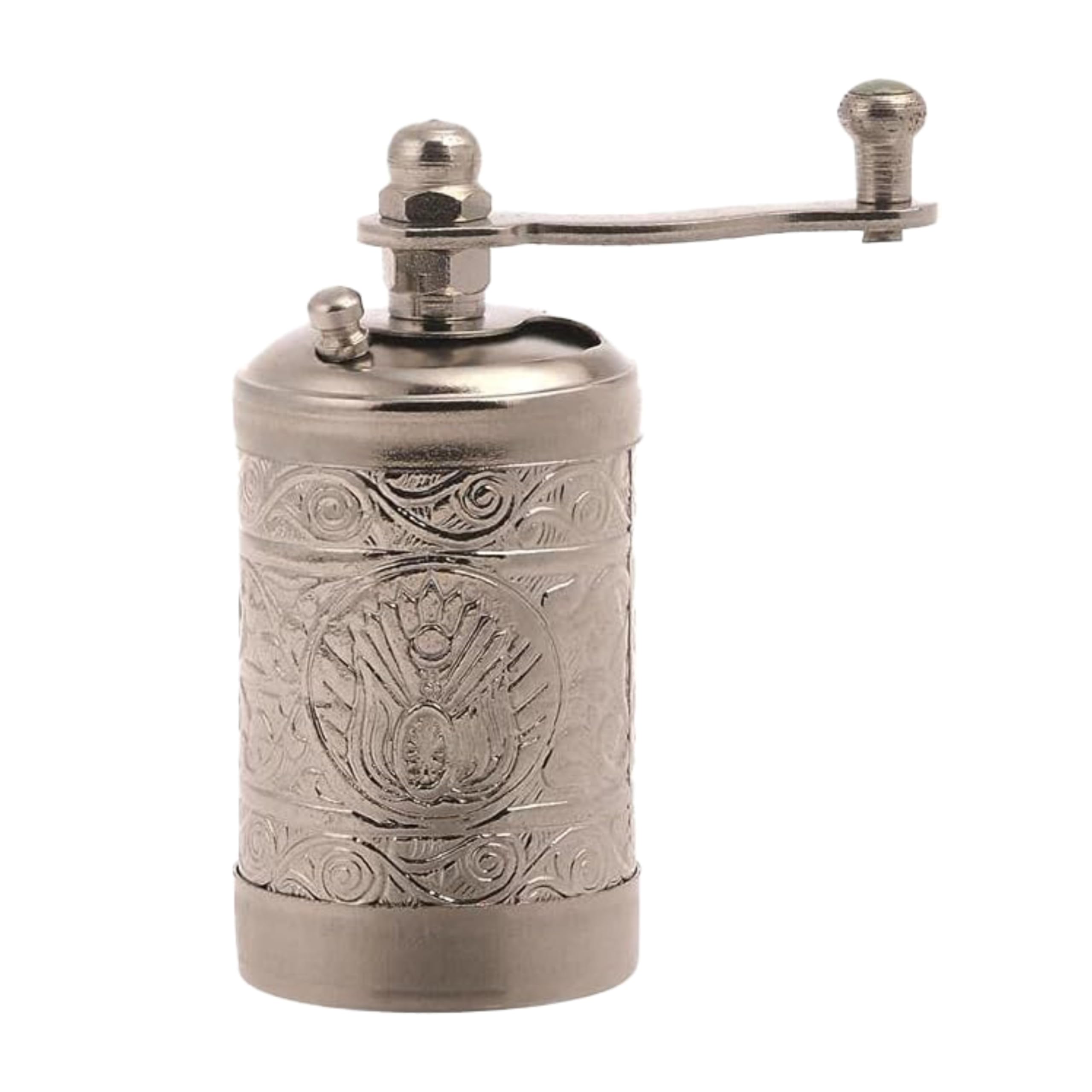 Premium Manual Coffee Grinder - Brass Turkish Greek Arabic Coffee Bean & Spice Mill for Pepper, Salt & Herbs | Perfect for Home Brewing, Camping & Travel