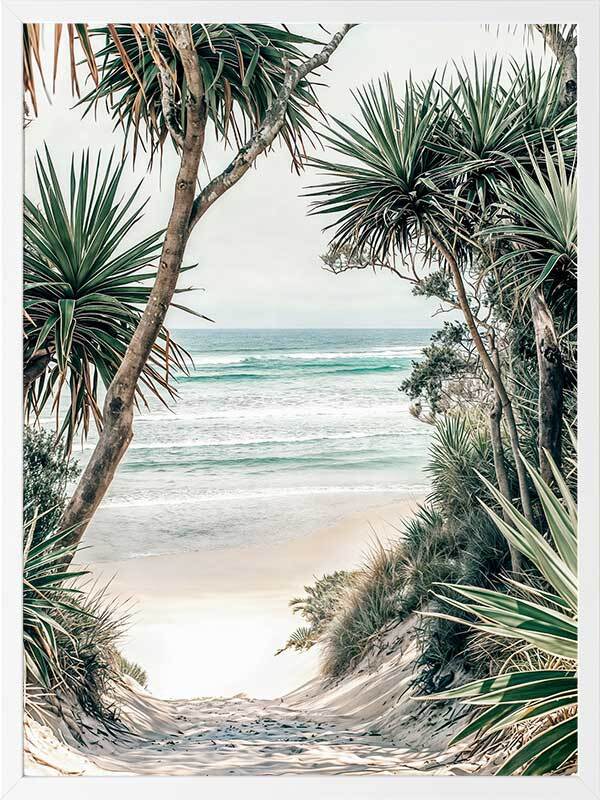 Entrance to Paradise II Framed Art Print - Tropical Beach Wall Decor for Living Room, Bedroom & Office - Perfect Coastal Home Decor Gift