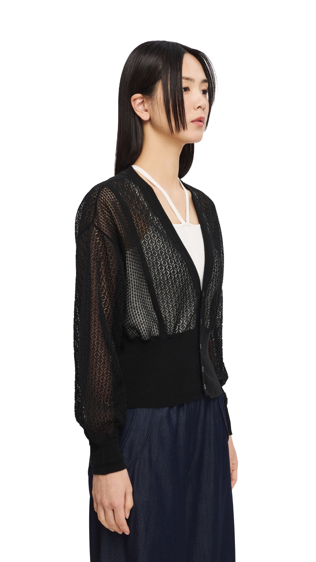 Elegant Lace Knit Cardigan for Women - Soft Open Front Sweater with Floral Embroidery | Perfect for Spring Outfits, Date Nights & Office Wear