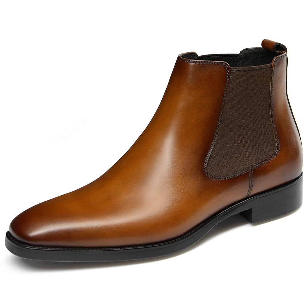 GIFENNSE Men's Chelsea Boots - Genuine Leather Dress Boots for Men | Comfortable & Stylish for Office, Casual & Formal Occasions