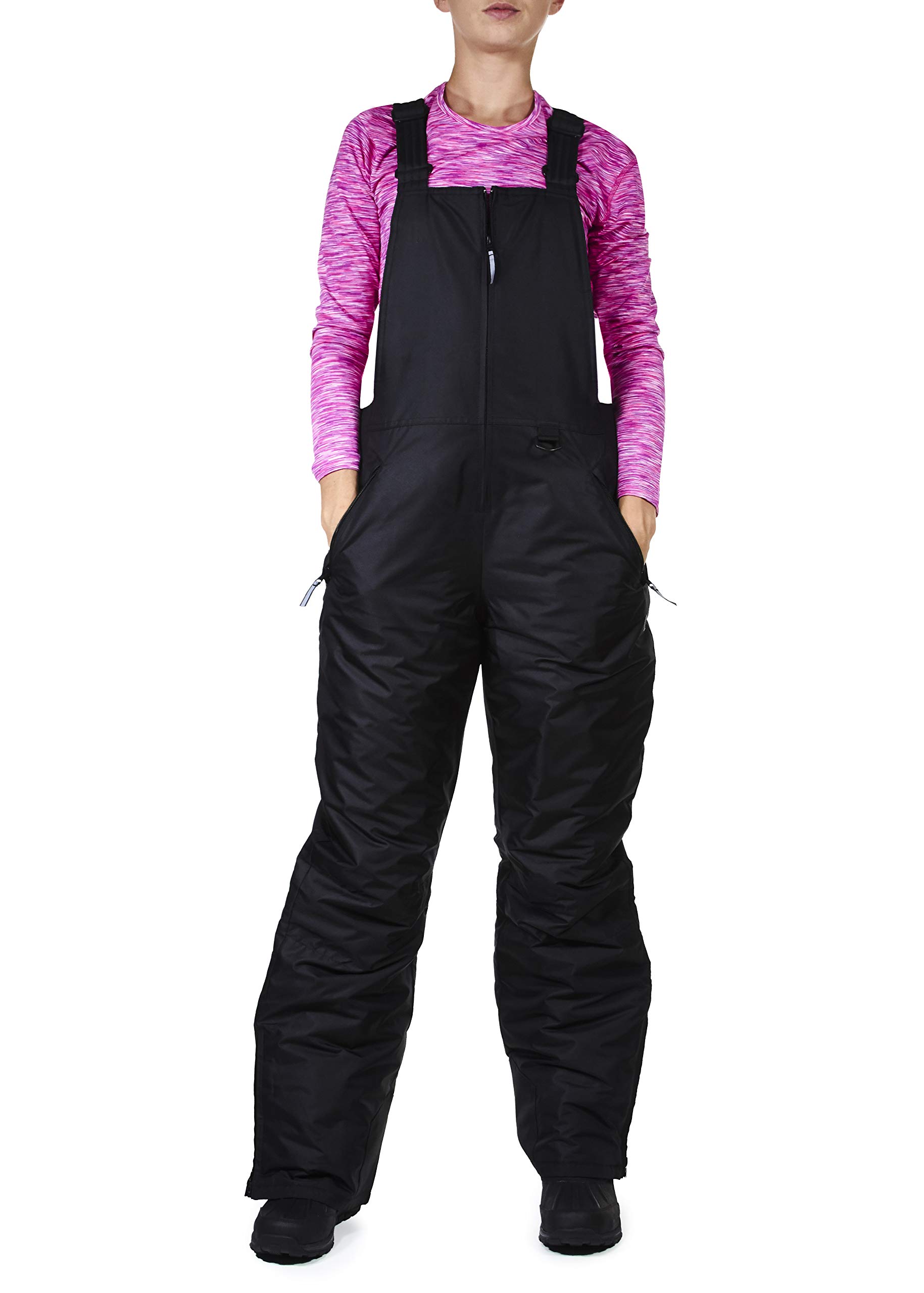Arctic Quest Women's Insulated Waterproof Snow Bibs - Water Resistant Ski Pants for Snowboarding & Winter Sports - Warm & Comfortable Overalls for Outdoor Adventures