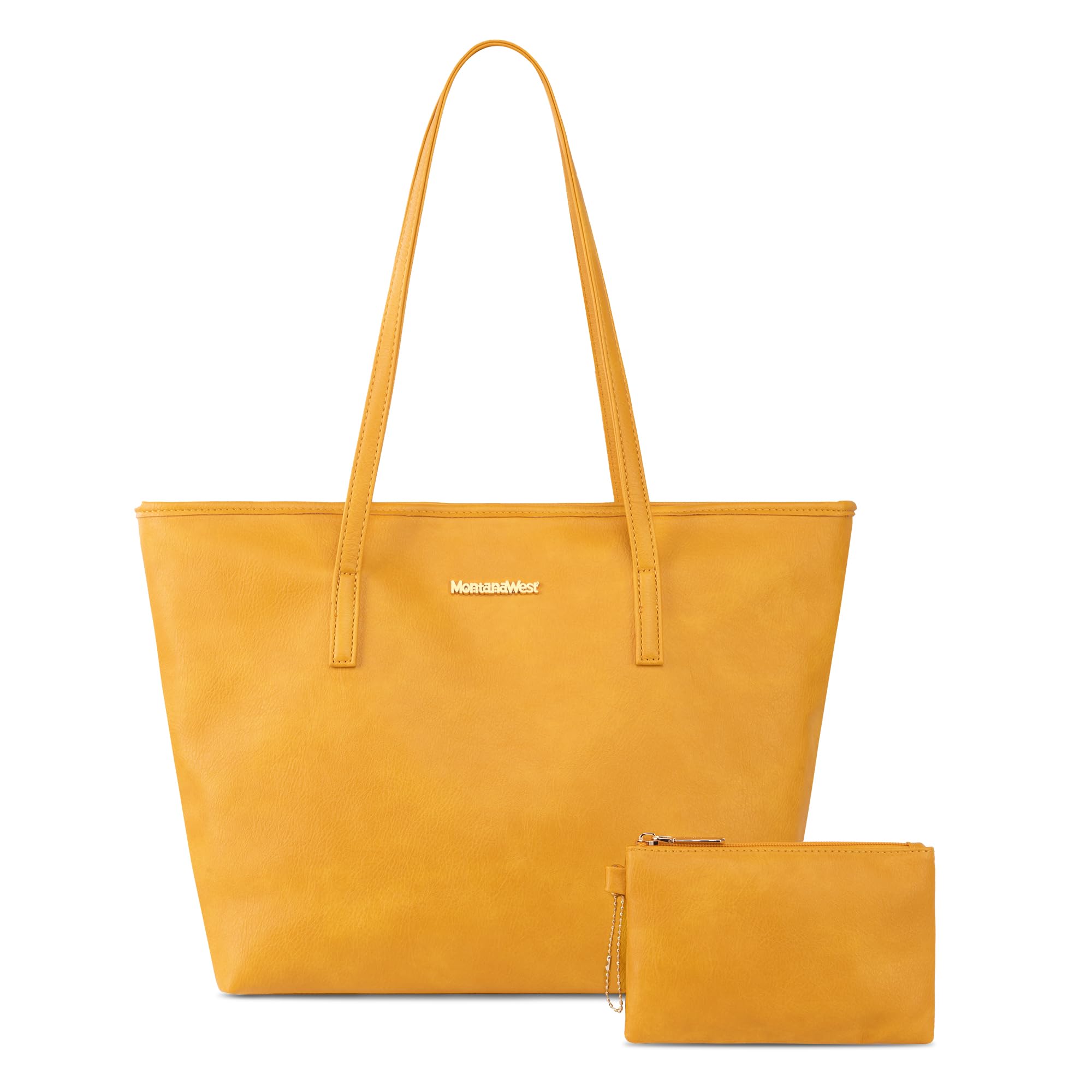 Montana West Vegan Leather Tote Bags for Women - Stylish Top Handle & Shoulder Purse | Perfect for Work, Travel & Everyday Use