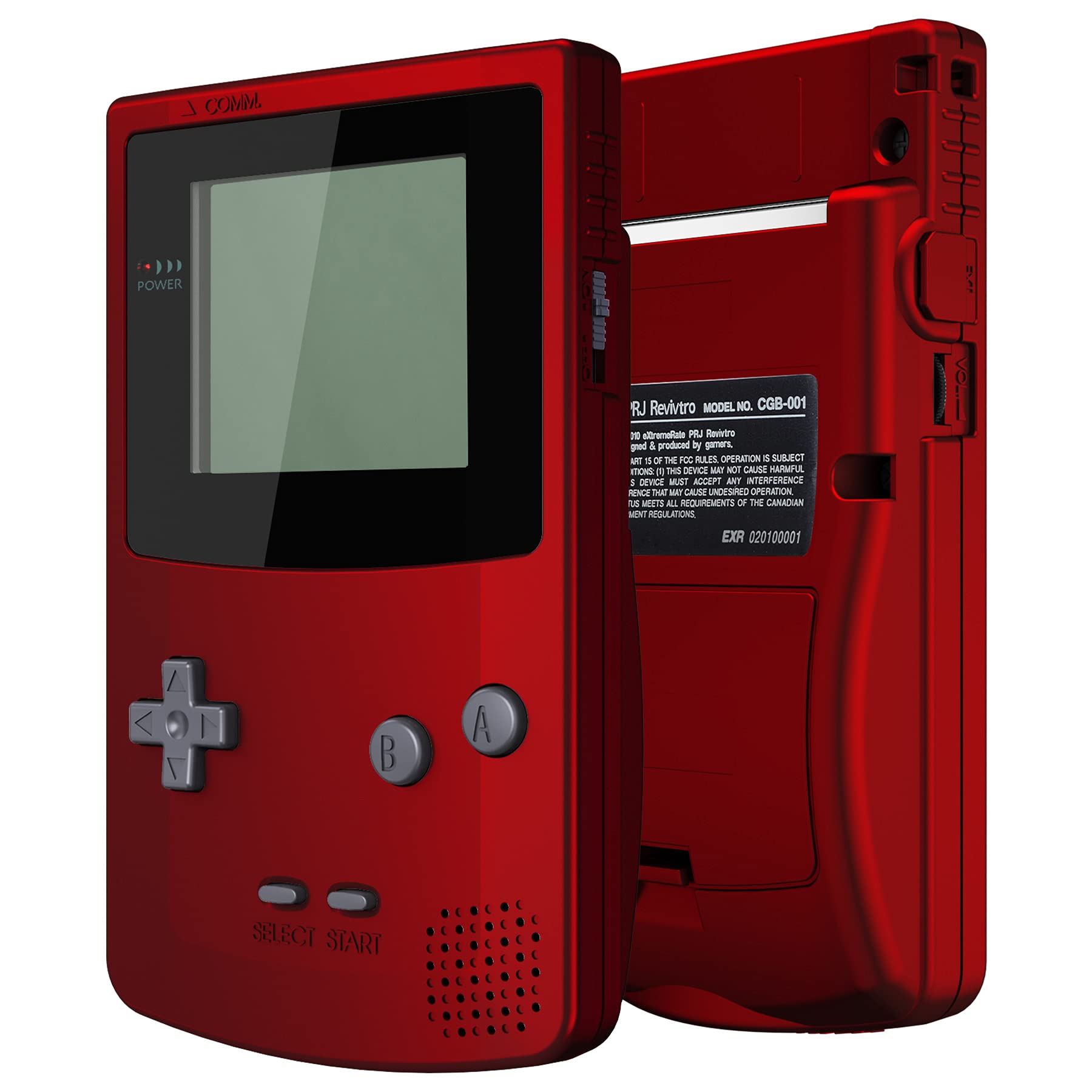 eXtremeRate Scarlet Red Replacement Shell Full Housing Cover with Buttons for Gameboy Color (GBC) - Compatible with OSD IPS, Regular IPS & Standard LCD Screens - DIY Console Repair & Customization - Perfect for Gaming Enthusiasts & Retro Collectors