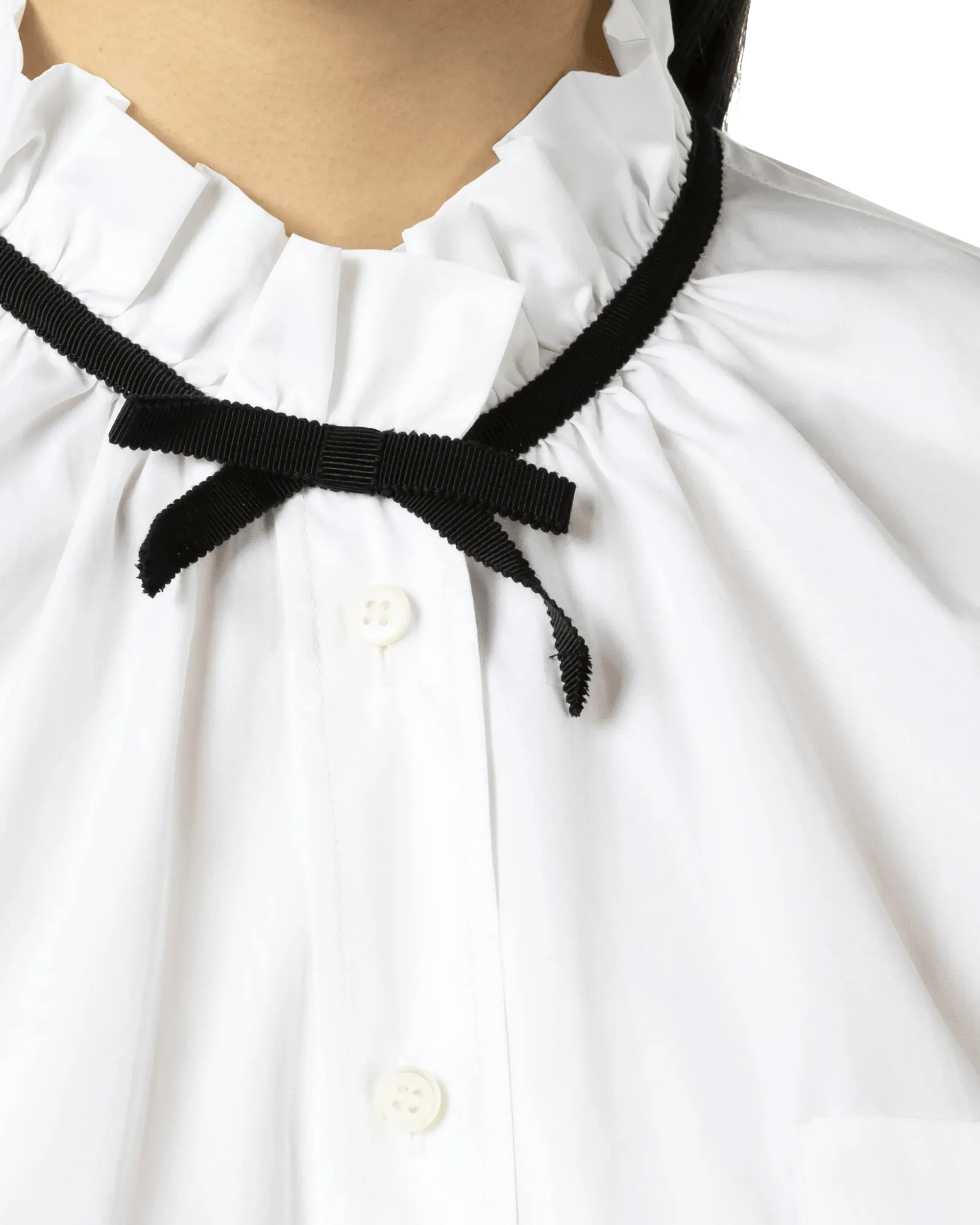 Stylish Bow Detail Poplin Shirt for Women - Elegant Blouse for Office, Date Night & Special Occasions