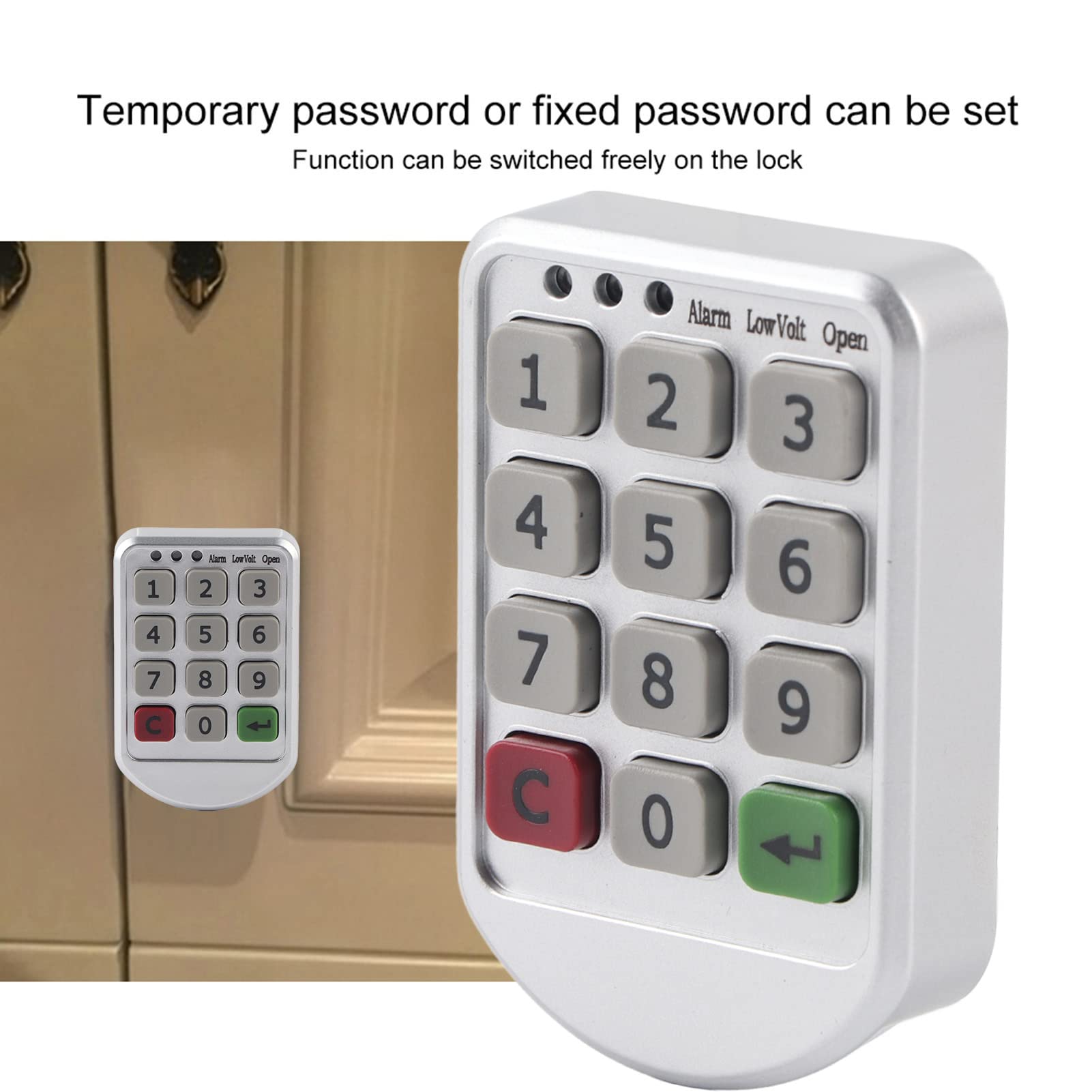 Electronic Cabinet Lock Kit - Digital Keypad Security Lock with Number Password for Closet, Cabinet & Pet Door | Home, Office & Storage Safety Solution