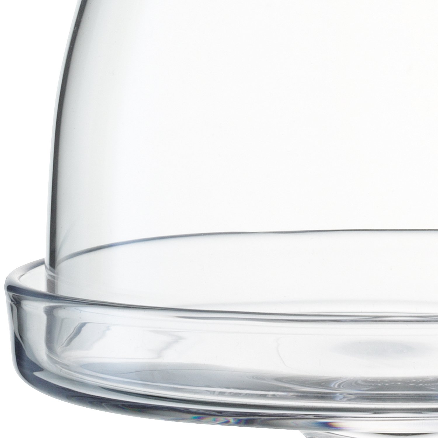 LSA International Clear Glass Serving Stand with Dome - 15 cm (6 inch) for Cakes, Desserts, and Food Display - Perfect for Parties, Weddings, and Buffets