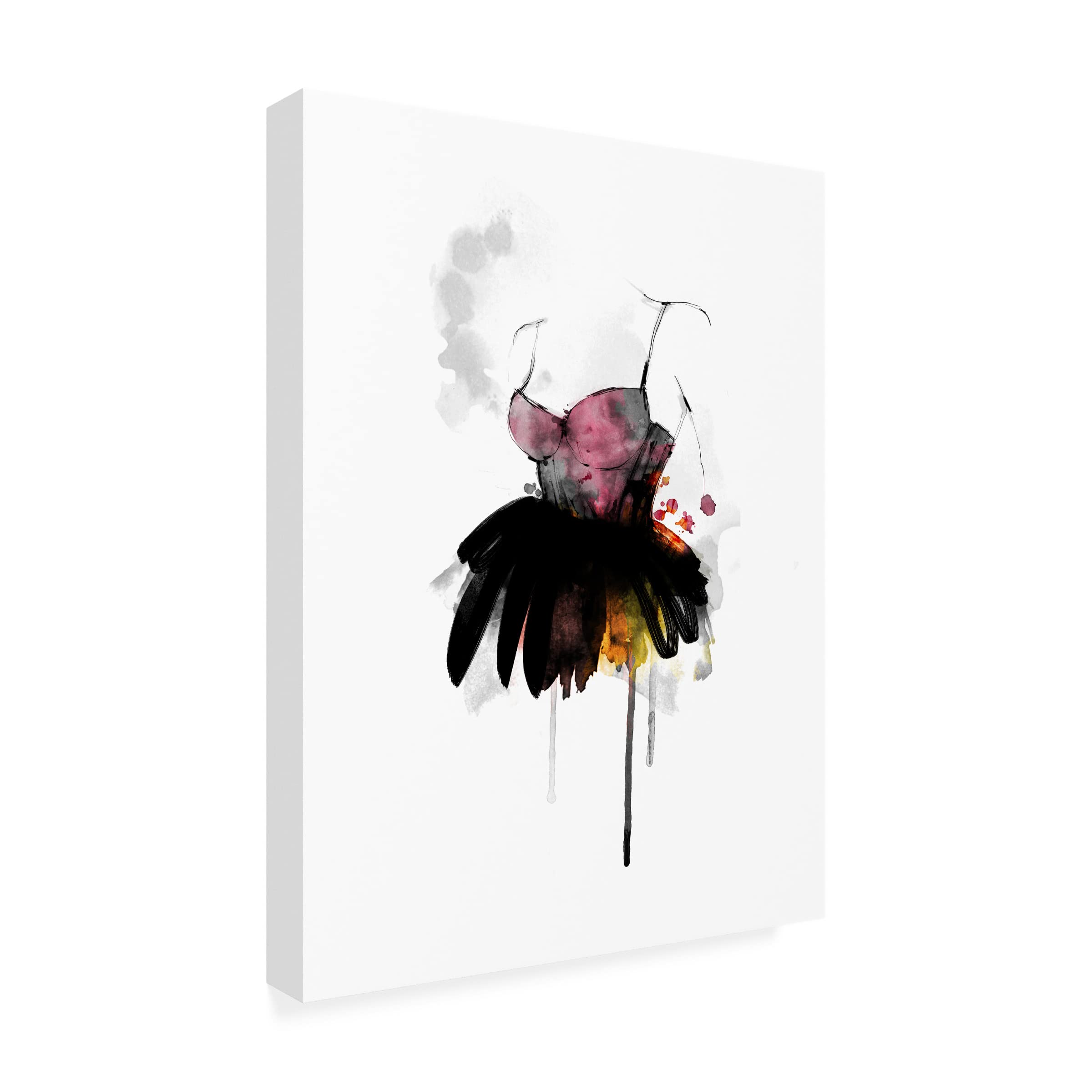 Trademark Fine Art 'The Dress' Canvas Wall Art by Lotta Larsdotter - Elegant Home Decor for Living Room, Bedroom & Office