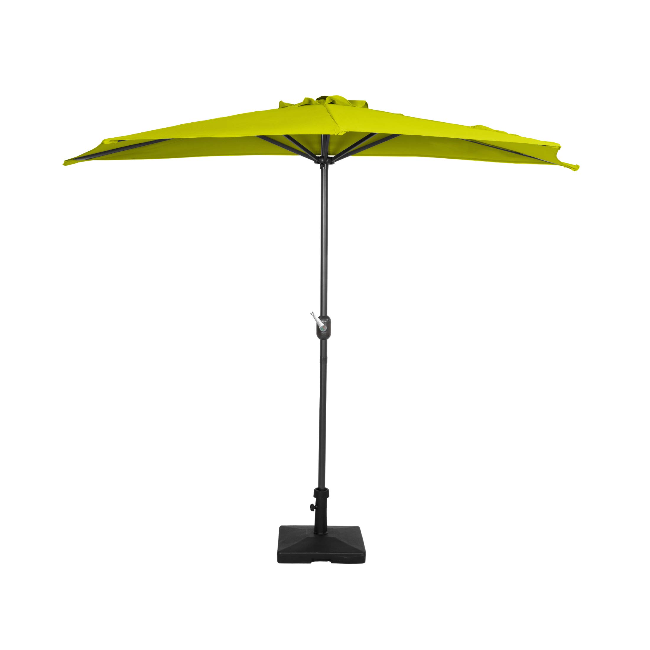 WO Home 9 FT Half Outdoor Market Table Umbrella with Weighted Base Kit - Perfect for Patio, Garden, and Outdoor Dining