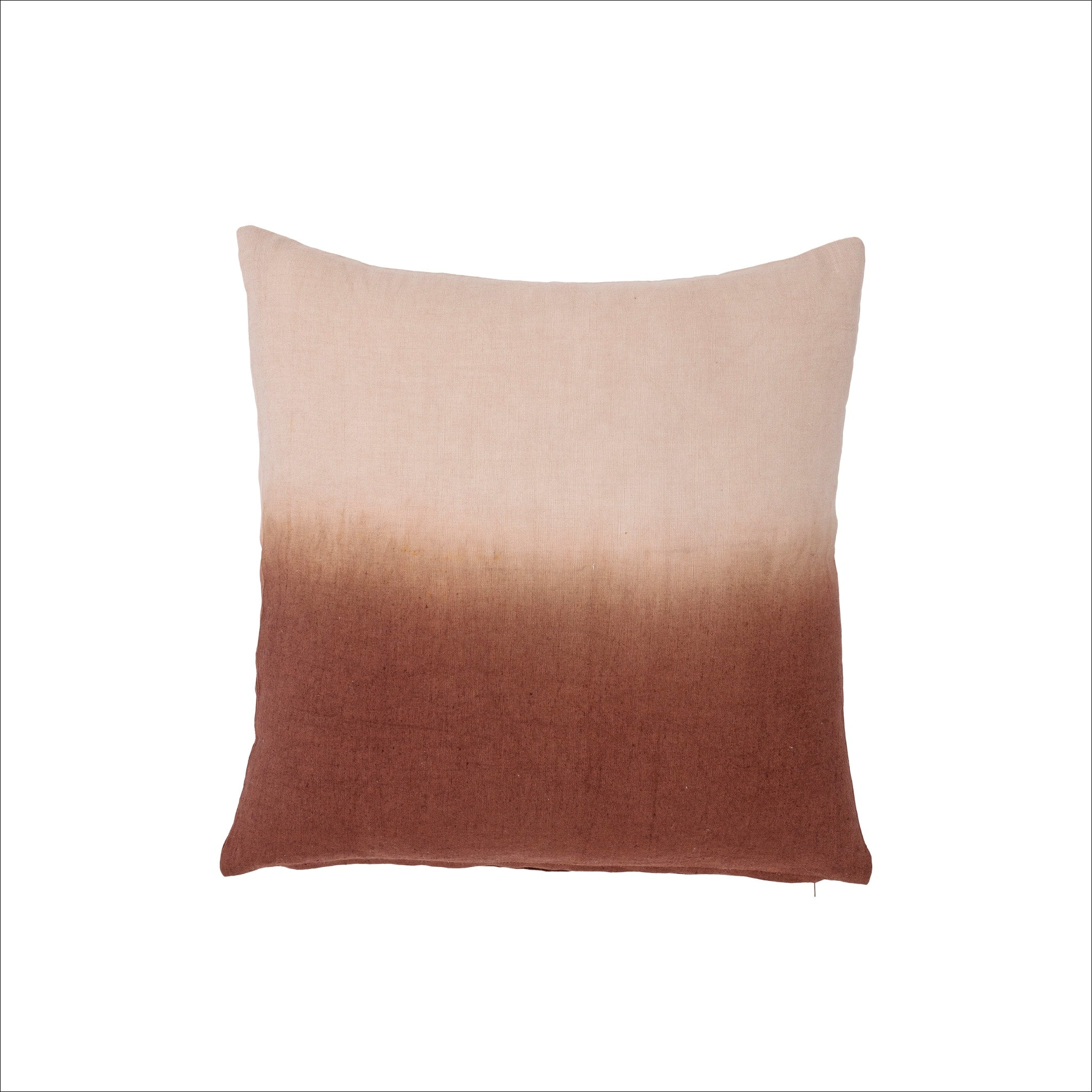 Bloomingville Gail Brown Cotton Linen Cushion Cover 45x45cm - Soft Decorative Throw Pillow for Sofa, Bed & Home Decor