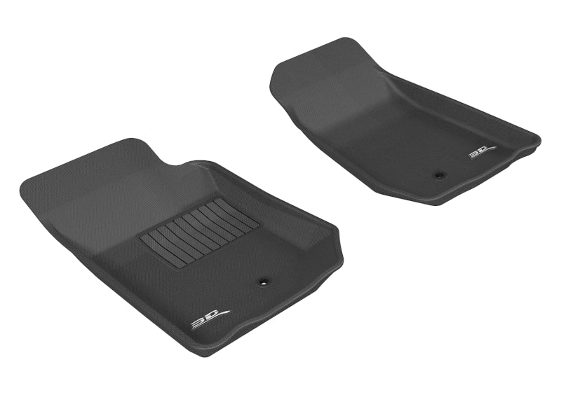 3D MAXpider Custom Fit Floor Mats for 2007-2013 Jeep Wrangler JK 2 Door & Unlimited - Kagu Series 1st Row All-Weather Protection (Black) - Perfect for Off-Roading, Daily Commutes & Extreme Weather Conditions