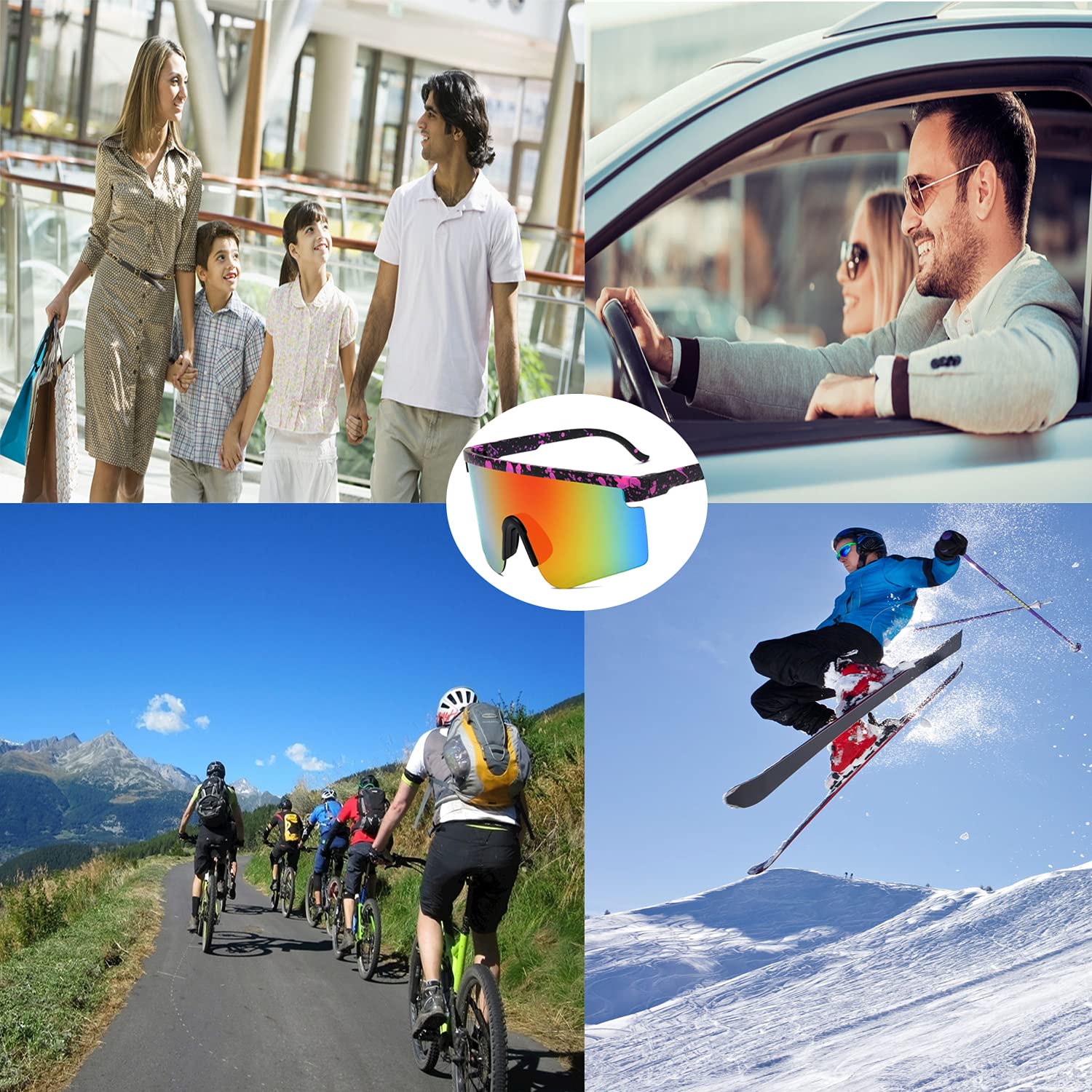 **Polarized Cycling Sunglasses for Men & Women - UV Protection Sports Glasses for Baseball, Biking, Fishing, Skiing, Running & Golf - Lightweight & Durable for Outdoor Activities**