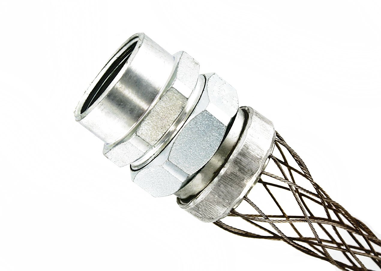 Leviton L7954 STR REL GP Liquidtight 1-Inch Mesh 5-1/4-Inch Straight Female Connector - Ideal for Outdoor Electrical Wiring, Conduit Systems, and Industrial Applications