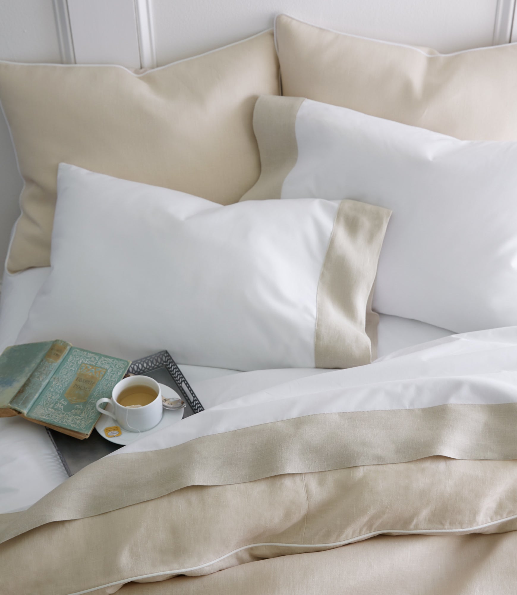 Mandalay Linen Cuff Flat Sheet - Premium 100% Linen Bed Sheet Set for Queen Size - Soft & Breathable Bedding for Comfortable Sleep - Perfect for Home, Hotel, and Guest Room Use