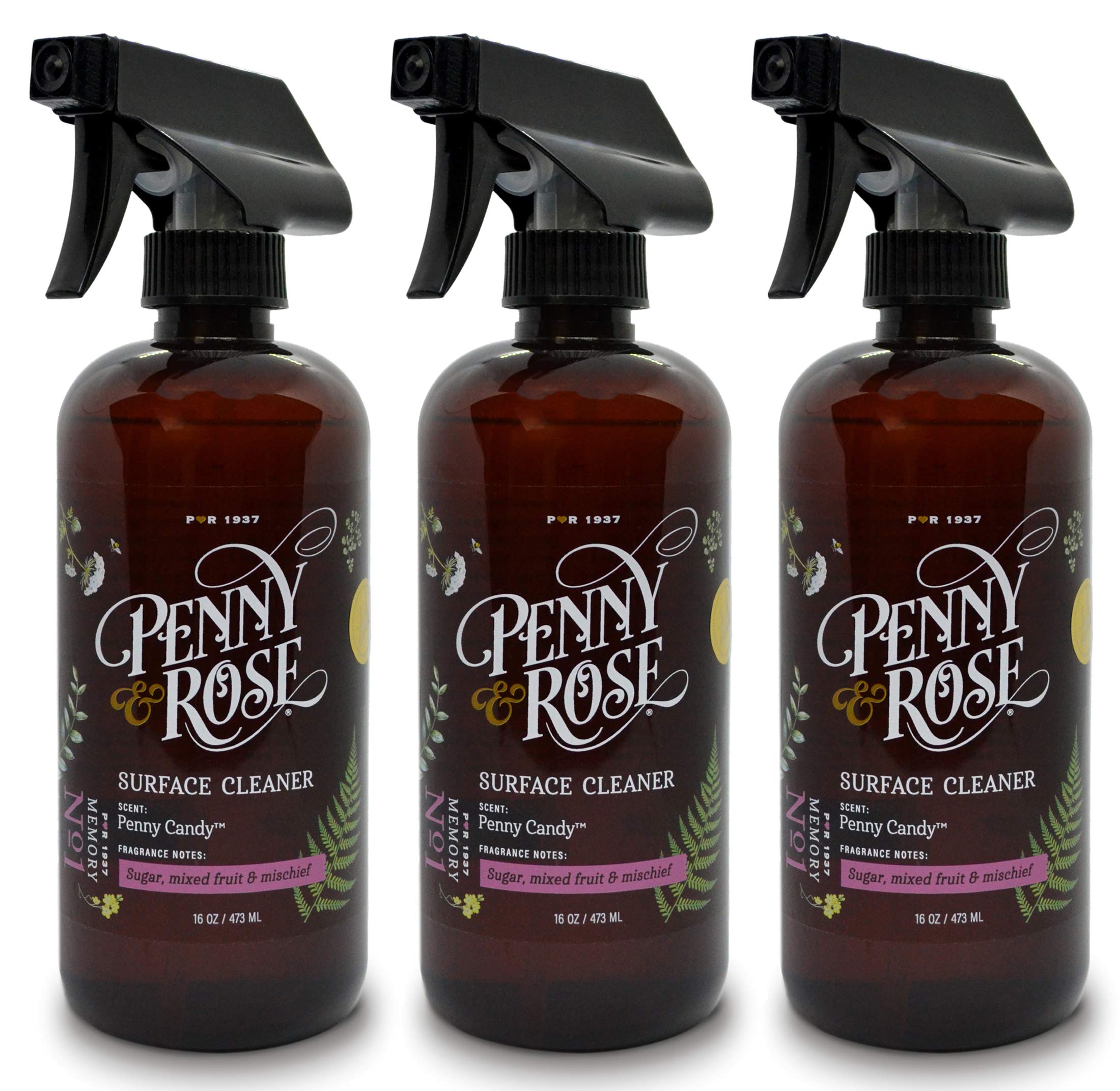Penny & Rose All-Purpose Surface Cleaner Spray - Penny Candy Scented, Set of 3 Pack | Safe for Kitchen, Bathroom & Home Cleaning | Non-Toxic & Eco-Friendly