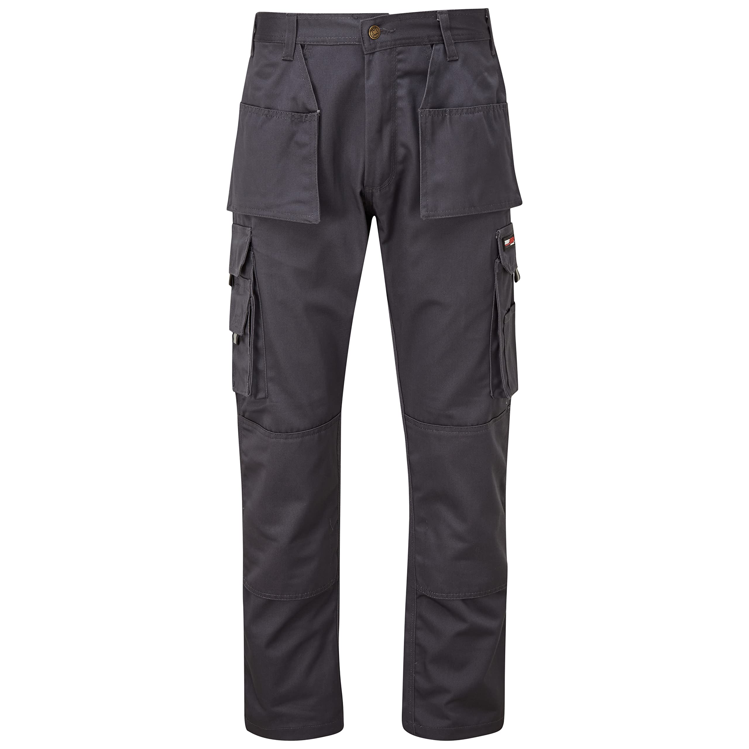 Tuff Stuff Men's 711 Pro Work Cargo Pants - Durable Grey Workwear Trousers with Multiple Pockets (Size 40 Waist, 30