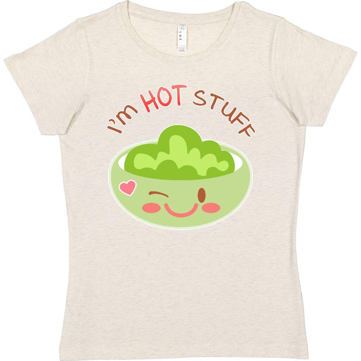 Inktastic 'I'm Hot Stuff' Cute Wasabi Dish Women's T-Shirt - Funny Graphic Tee for Casual Wear & Gifts