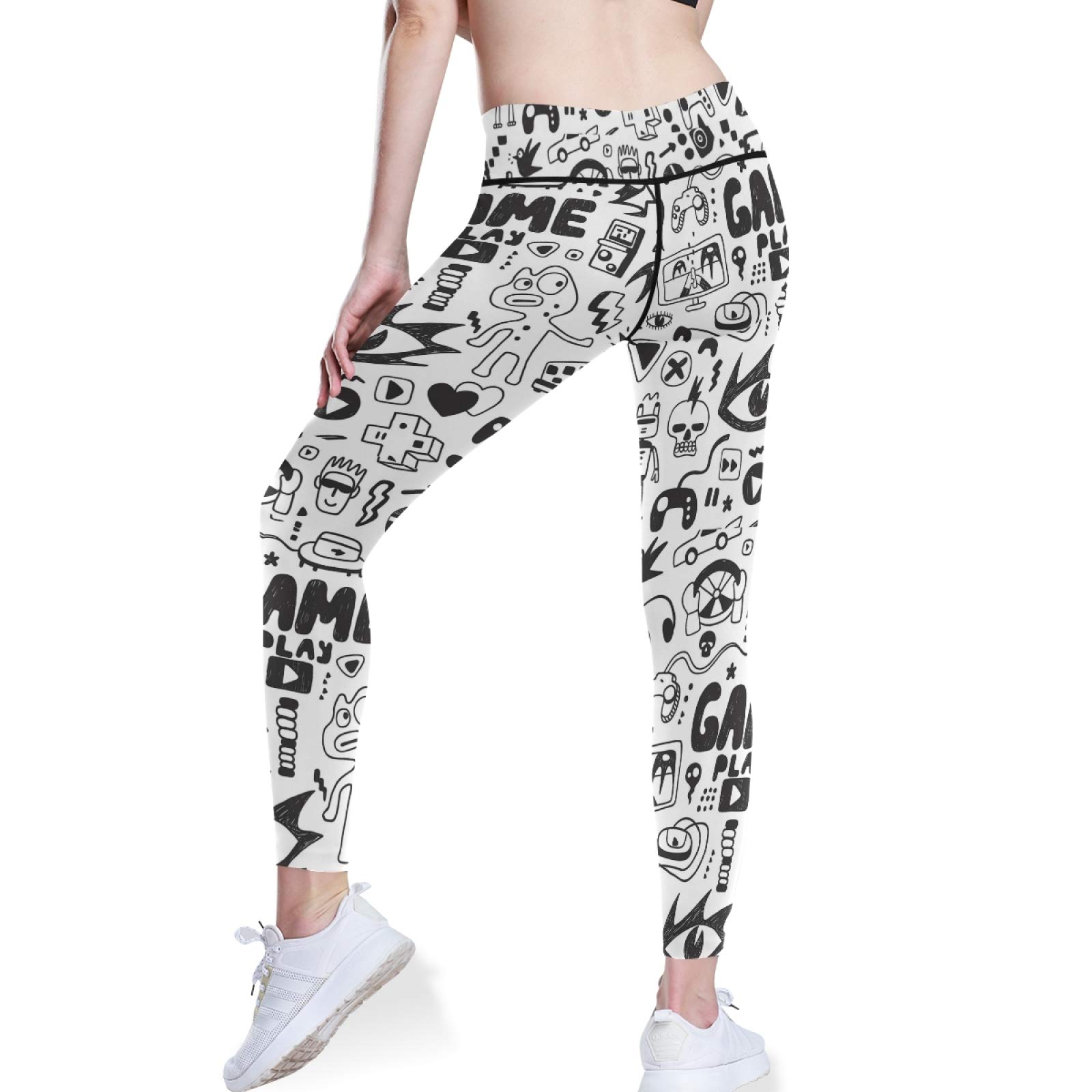 Stretchy High Waist Yoga Pants for Women - Tummy Control Workout Leggings with Pockets | Running & Gym