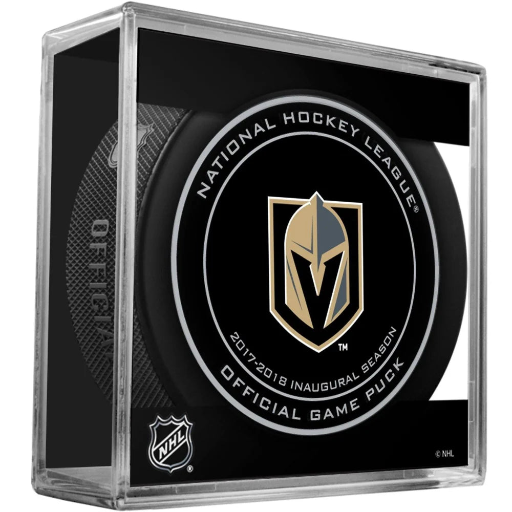 Deryk Engelland Signed Vegas Golden Knights Inaugural Season Authentic On-Ice Hockey Puck - Limited Edition Preorder with Private Autograph - Perfect for NHL Collectors and VGK Fans Display