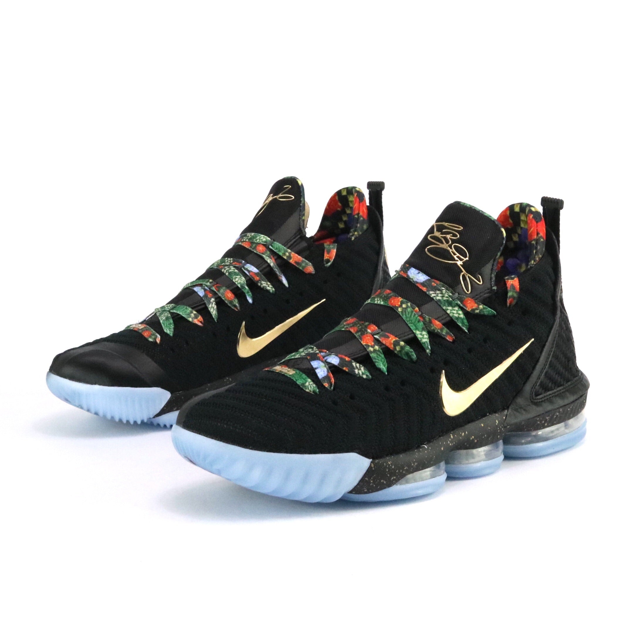 Lebron 16 KC Watch The Throne Basketball Shoes - Black Metallic Gold Rose Frost Colorway - High-Performance Sneakers for Men - Perfect for NBA Games, Streetwear & Athletic Training