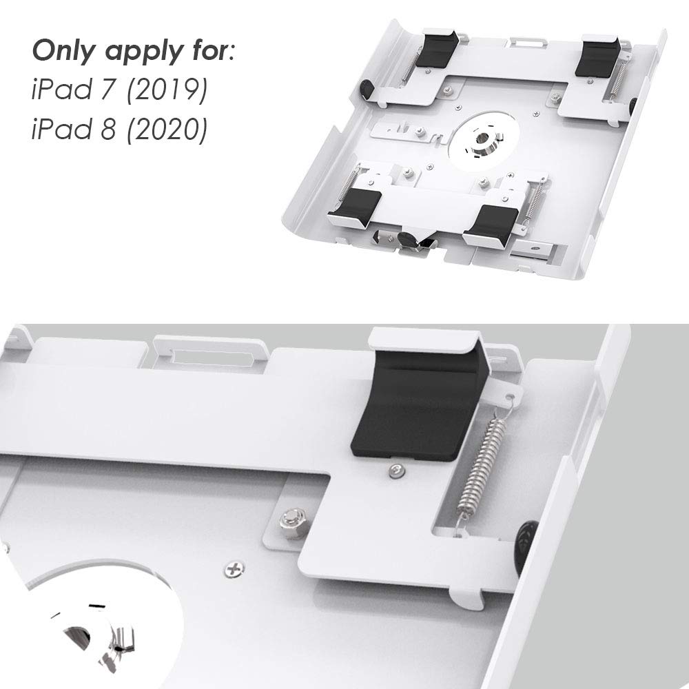 BSF102T Kiosk Tablet Floor Stand for 10.2 inch iPad 7/8/9 Gen - Adjustable Height, Key Lock Security, 360° Rotation - Perfect for Retail Stores, Exhibitions & Self-Service Kiosks