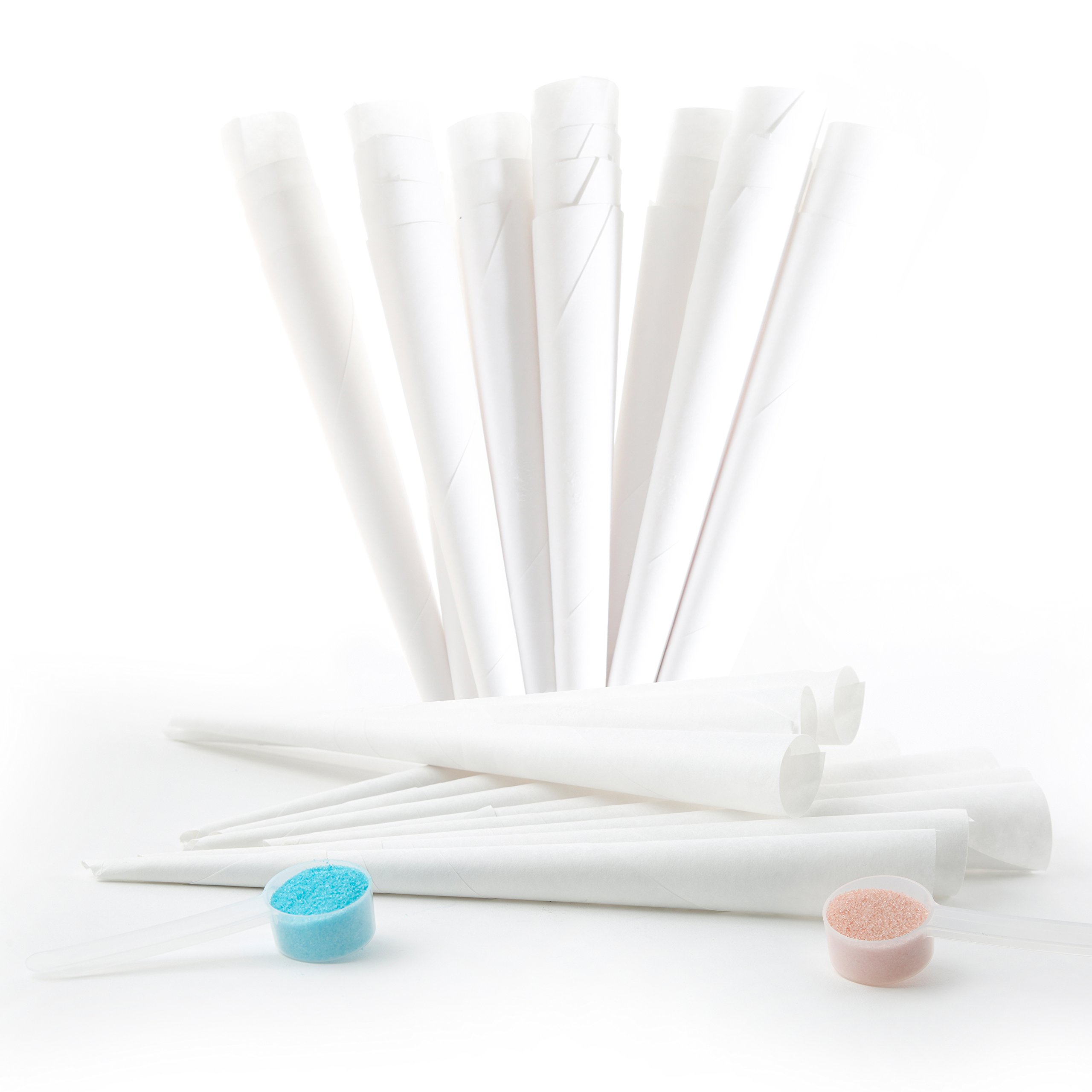 The Candery Cotton Candy Machine and Floss Bundle - Sugar Free Candy Maker with 3 Floss Sugar Flavors (12oz Jars) & 50 Paper Cones - Perfect for Birthday Parties, Carnival Events, and Home Entertainment - Bright Colorful Style Includes Scooper