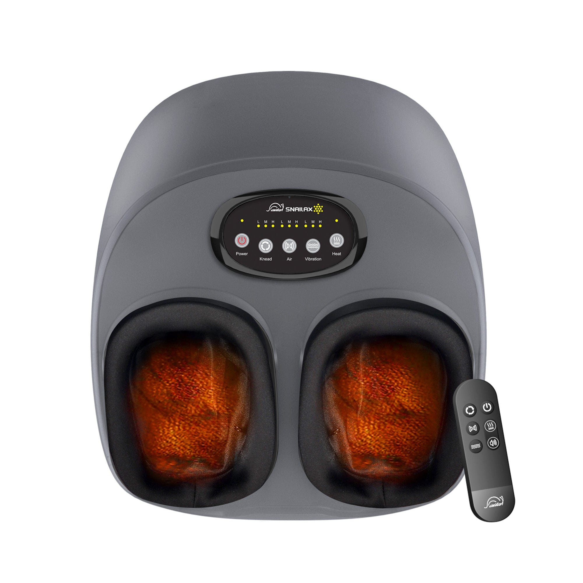 Snailax Electric Shiatsu Foot Massager with Heat - Kneading, Vibration & Compression Therapy for Pain Relief, Remote Control, Fits Up to Size 13 - Perfect for Home, Office & Post-Workout Recovery