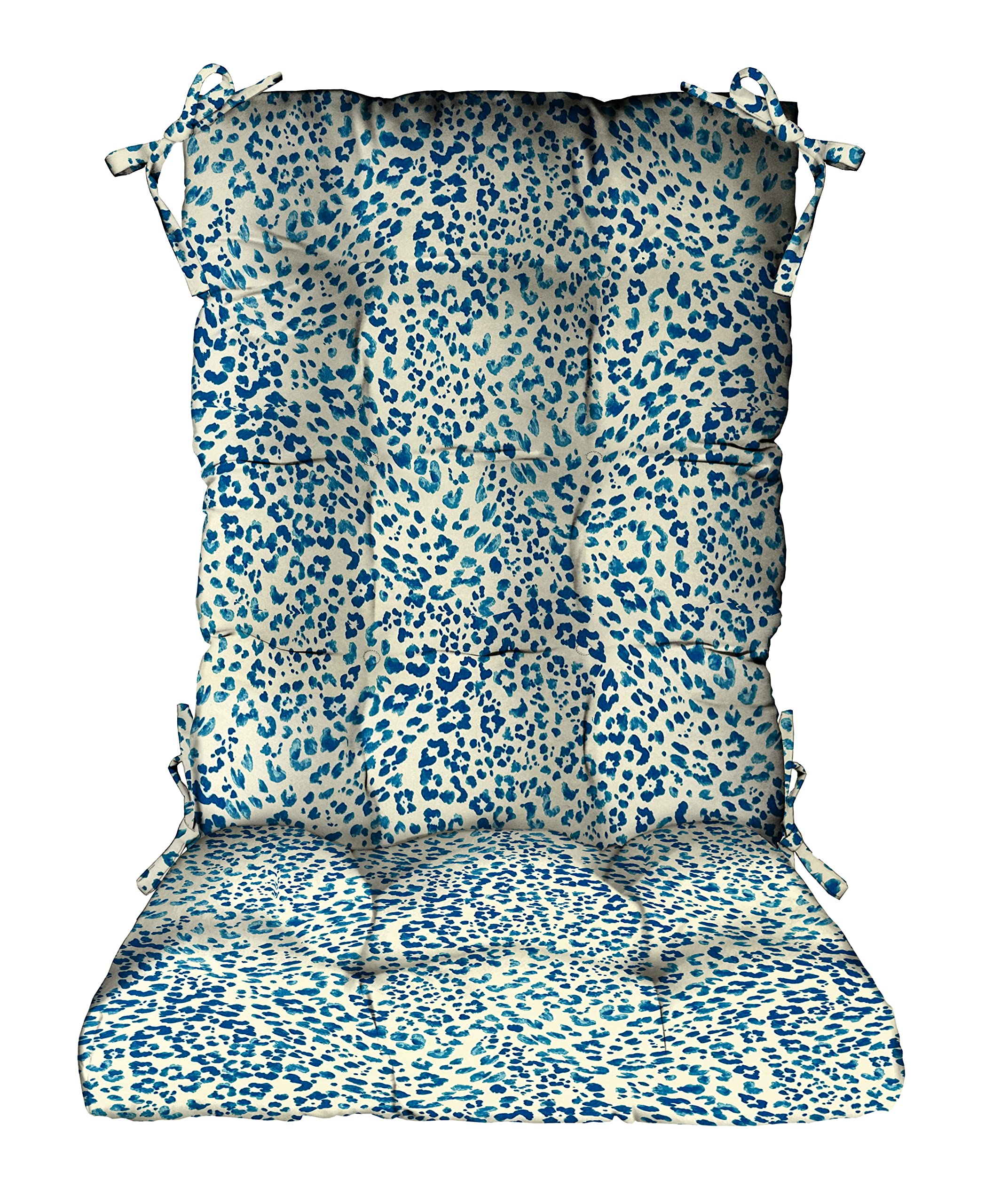 RSH Décor Indoor Outdoor Tufted Rocker Cushion - Waterproof Patio Chair Pad - Choose Size & Color (Large, Sunny Spot Blue) - Perfect for Porch, Garden & Nursery Rocking Chairs