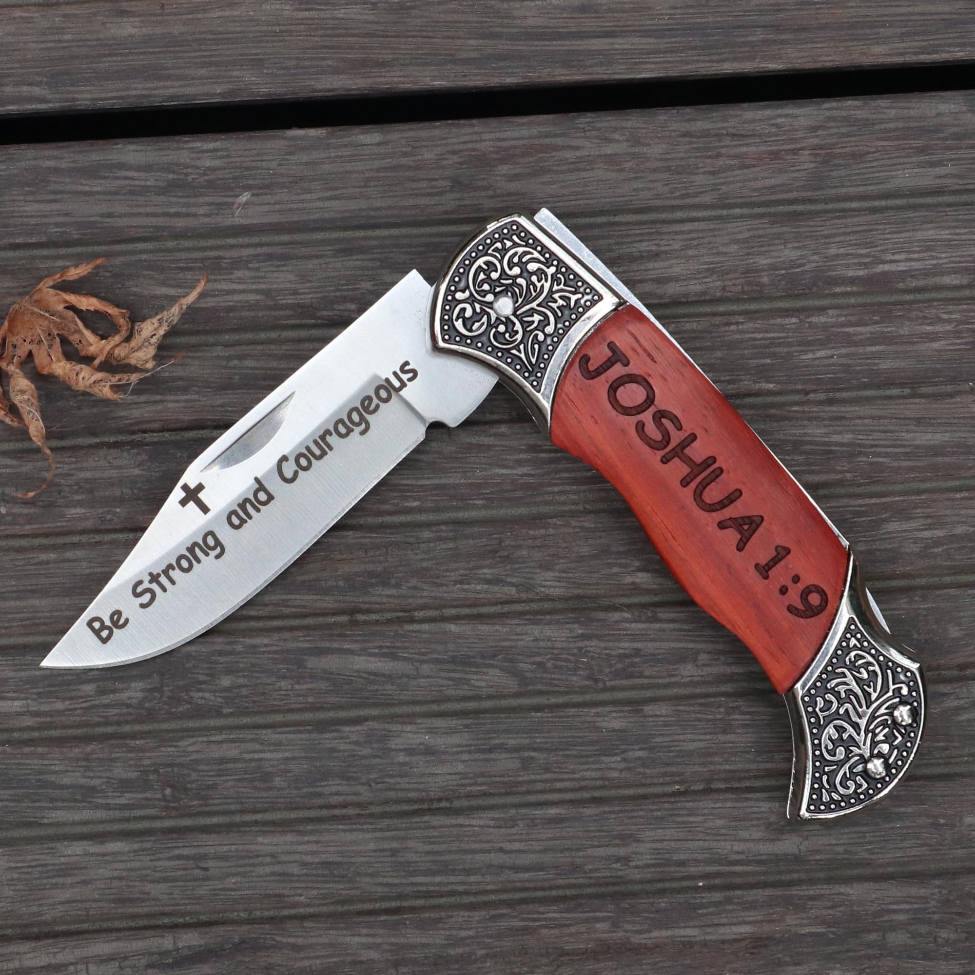 Engraved Joshua 1:9 Bible Verse Tool - Christian Gift for Baptism & Confirmation