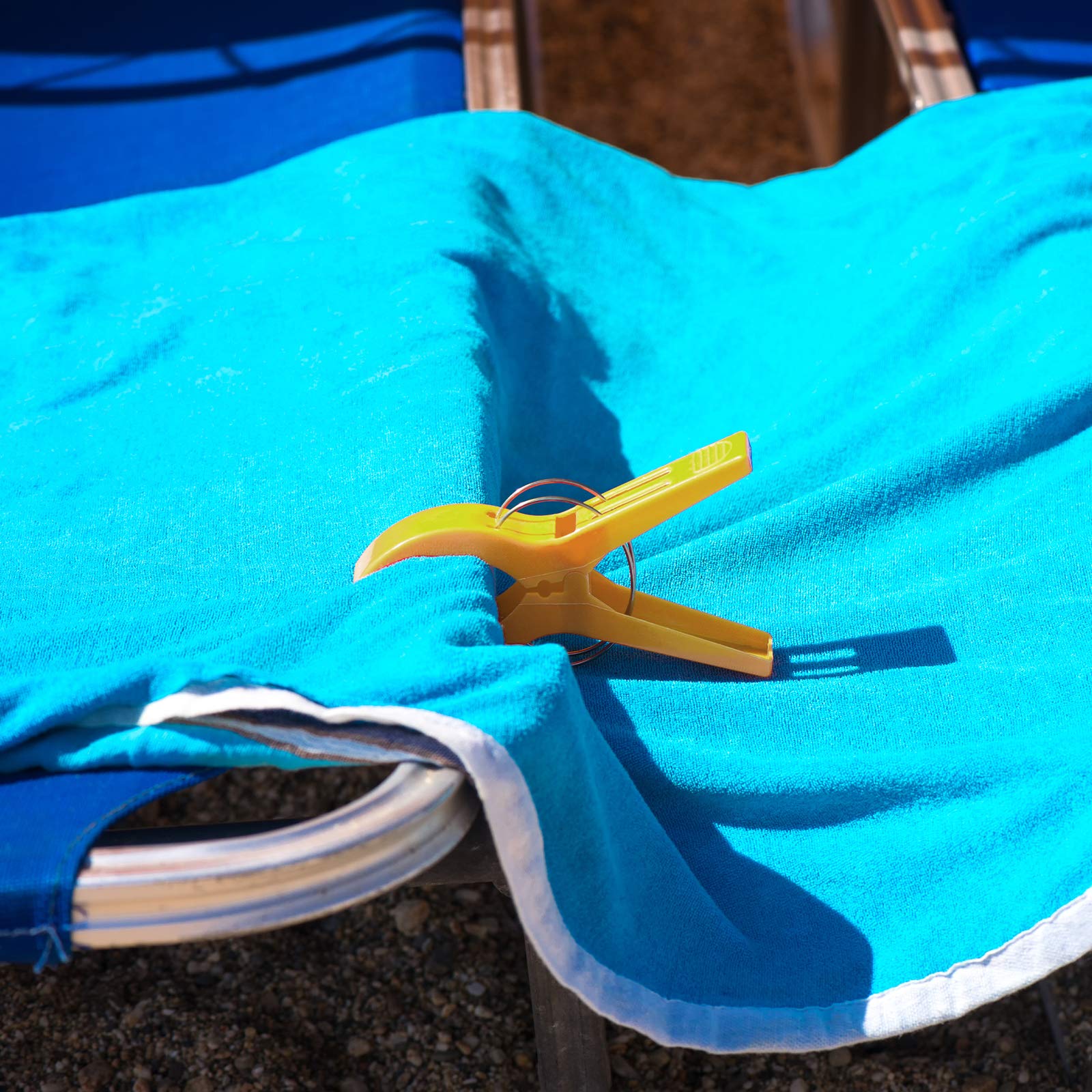 8-Piece Beach Towel Clips Set - Heavy Duty Plastic Clips for Sunbeds, Lounge Chairs, Quilts & Laundry - Secure Grip, Vibrant Colors - Perfect for Poolside, Beach, Camping & Home Use