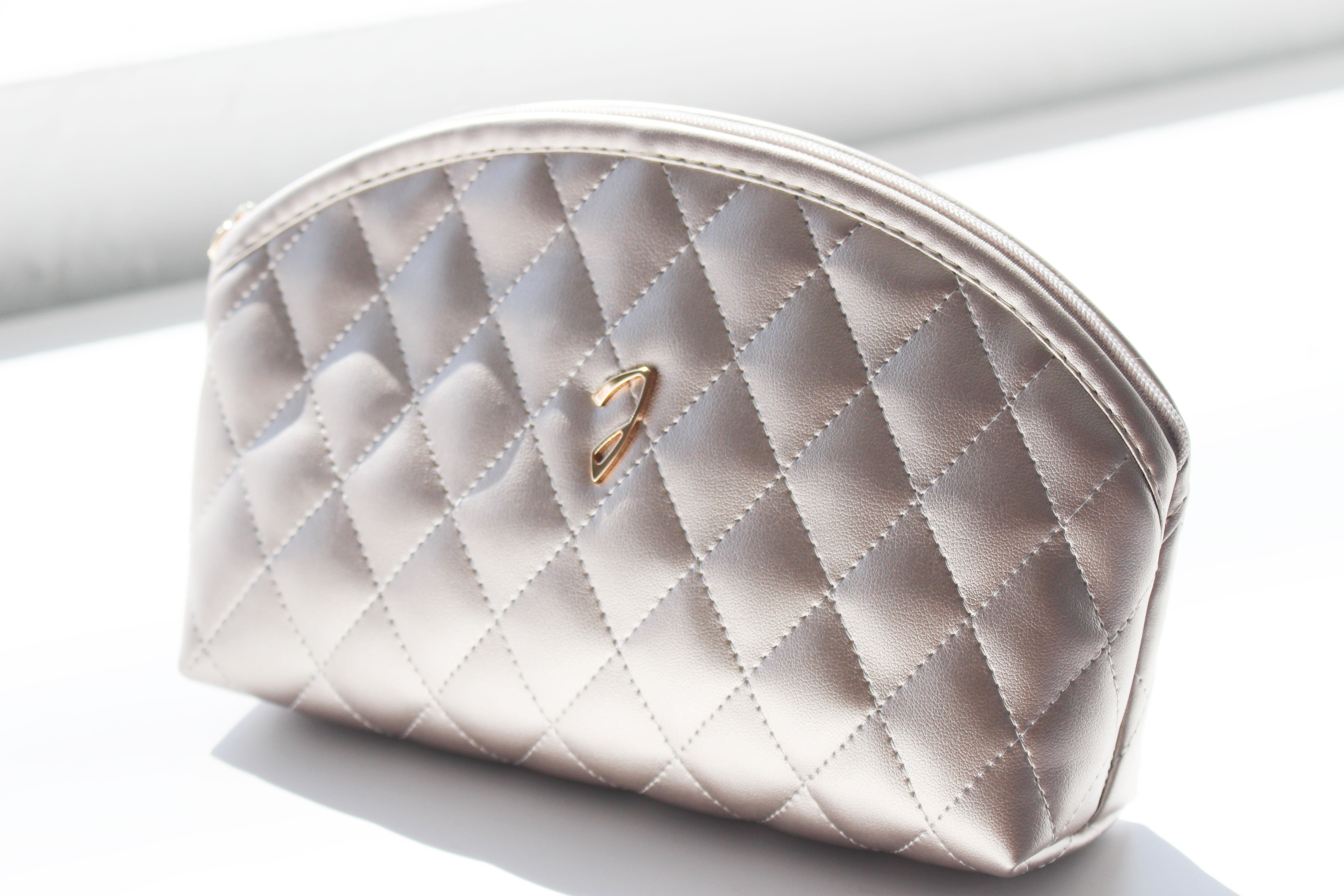 Janeke Quilted Pouch Empty Cosmetic Bag for Makeup Travel Organizer | Portable Toiletry Case for Women | Perfect for Travel, Gym & Daily Essentials Storage