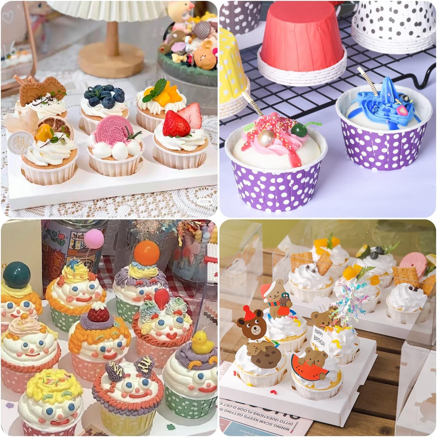 100pcs Red Mini Paper Cupcake Baking Cups - Disposable Muffin Wrappers for Birthday, Wedding, Party & Festival - Eco-Friendly Cake Liners for Baking, Dessert Display & Home Decor