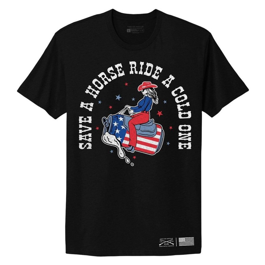 Women's Save a Horse Boyfriend Fit T-Shirt - Comfortable Oversized Graphic Tee for Casual Wear & Western Style Outfits | Perfect for Concerts, Rodeos & Country Themed Events