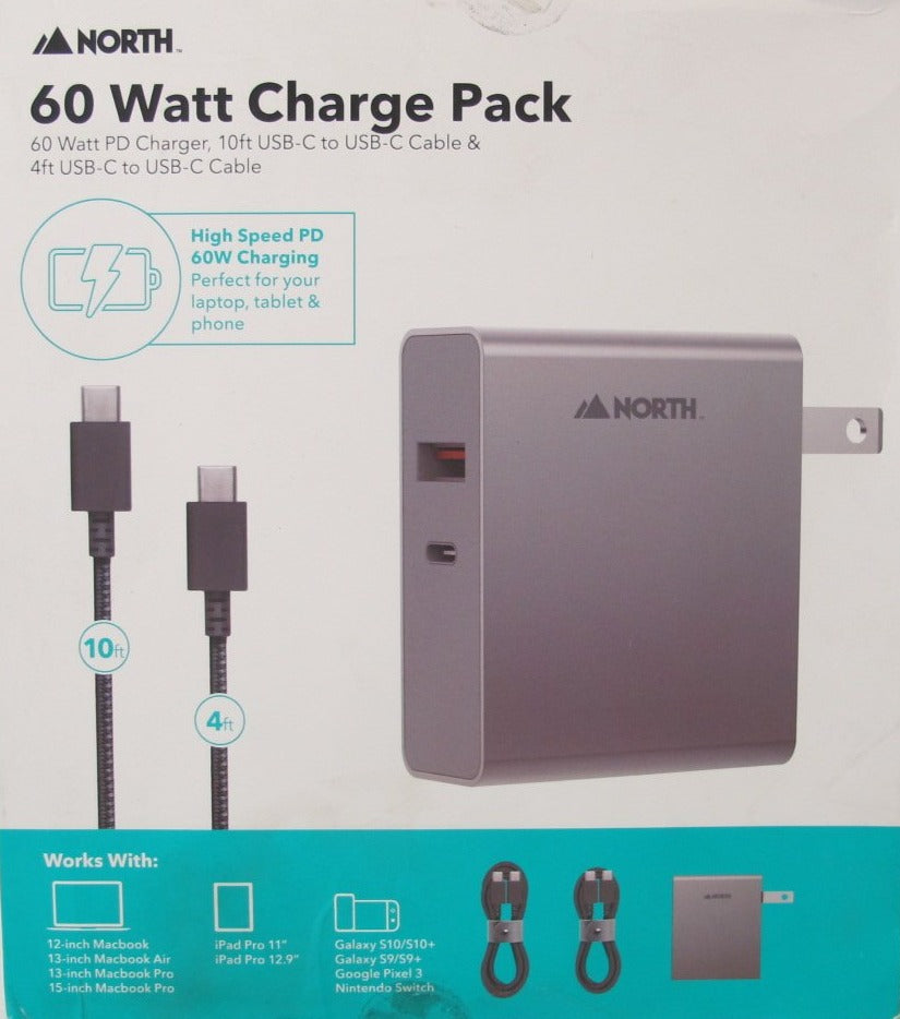 60W USB C Fast Charger Kit with Dual 4ft & 10ft Cables - High Speed Charging for iPhone 15/14/13, Samsung Galaxy, iPad, MacBook - Perfect for Home, Office & Travel