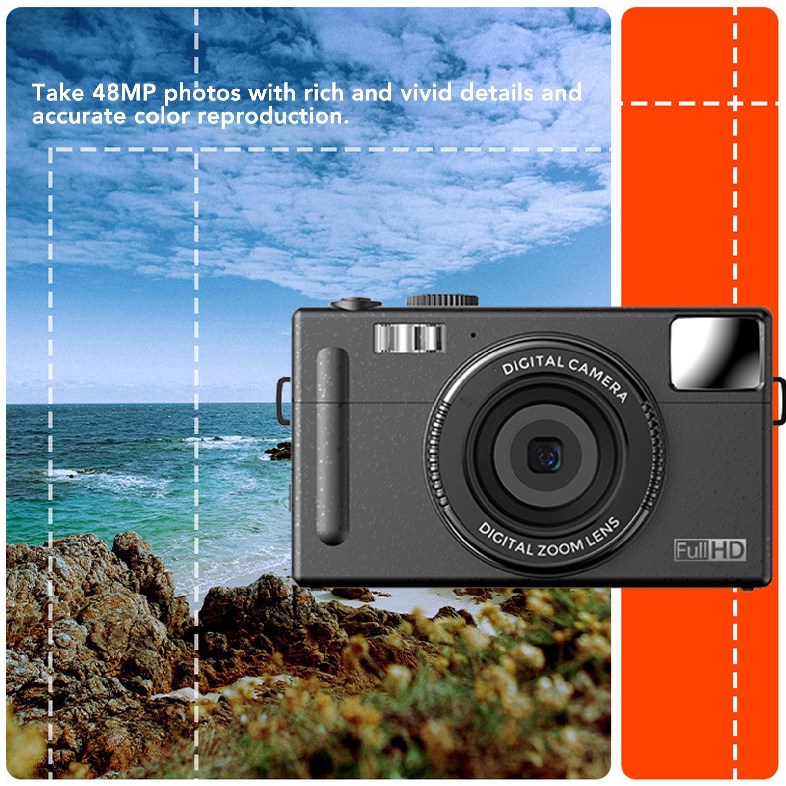 48MP Digital Camera with 16x Zoom & 4K Video - 3