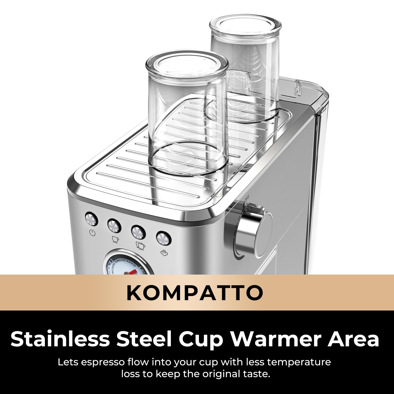 CHULUX 20 Bar Professional Slim Espresso Coffee Machine with Milk Frother - Semi Automatic Italian Pump Espresso Maker for Home, Cappuccino & Latte - Perfect for Small Kitchens & Office Coffee Breaks