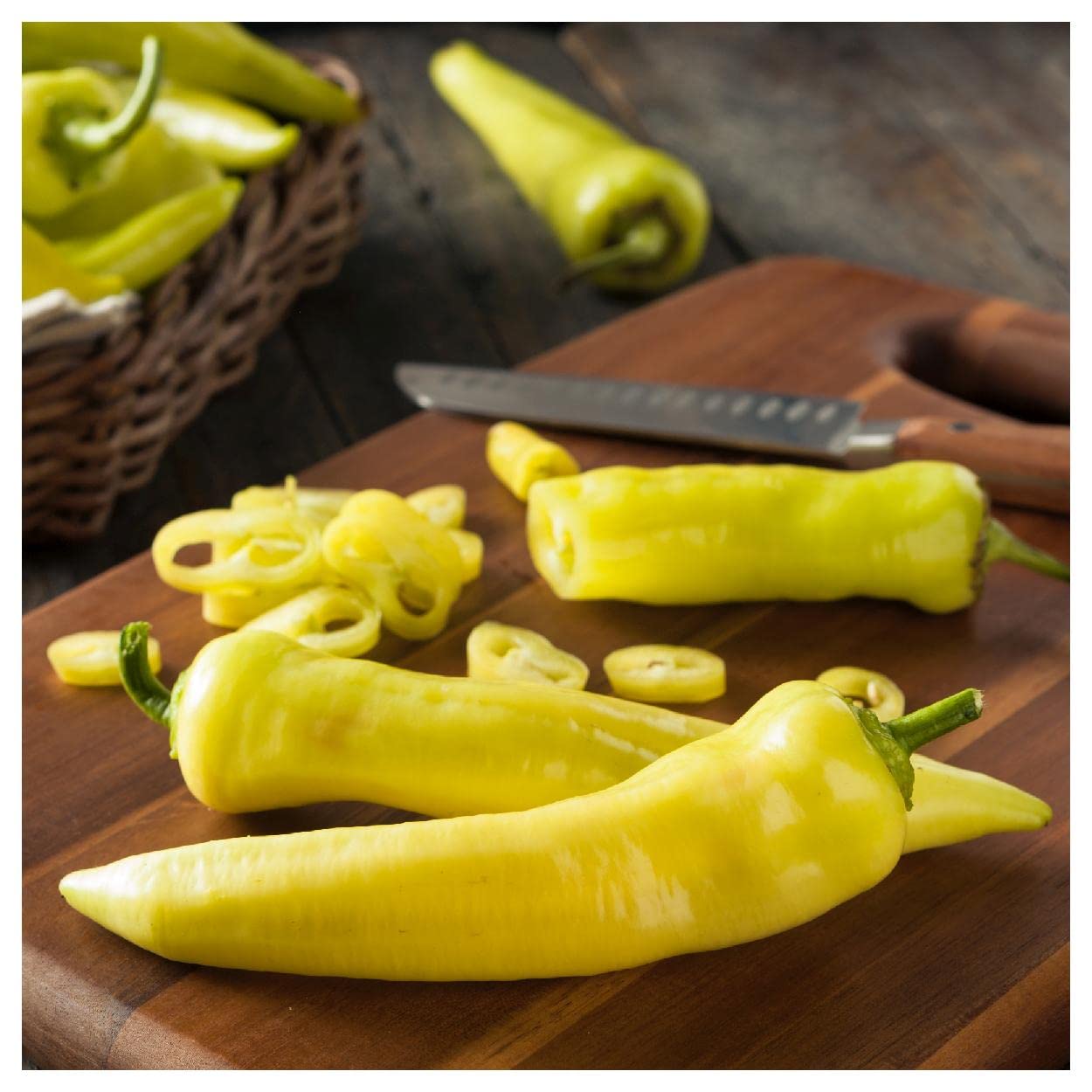 Organic Hungarian Wax Hot Pepper Seeds - 1 Oz Gold Vault Packet by Everwilde Farms - Perfect for Home Gardening, Spicy Cooking & Canning