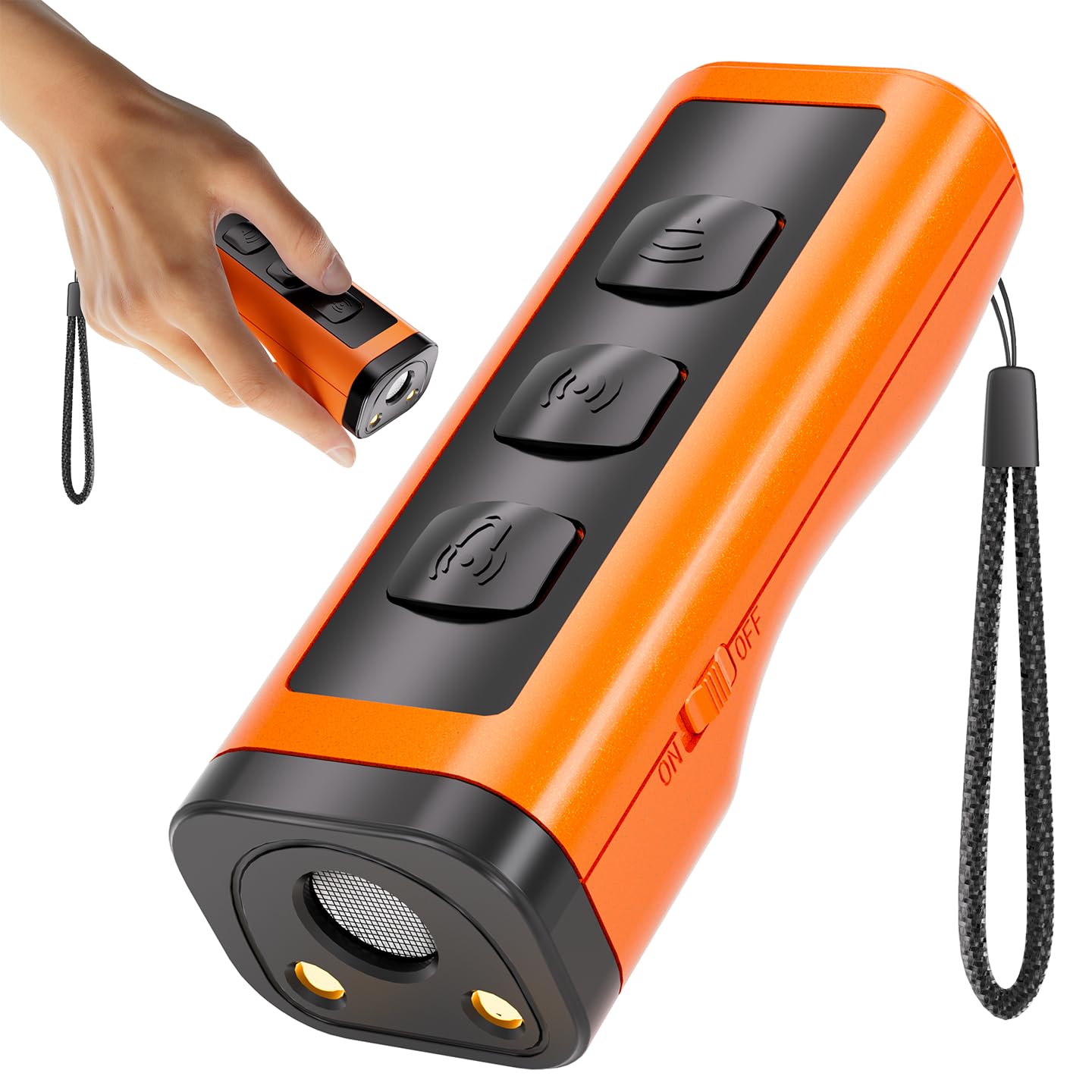 Rechargeable Ultrasonic Dog Bark Deterrent Device - 50ft Long Range Anti-Barking Training Tool for Dogs | Safe & Humane Alternative to Shock Collars | Perfect for Home, Yard, and Neighborhood Use