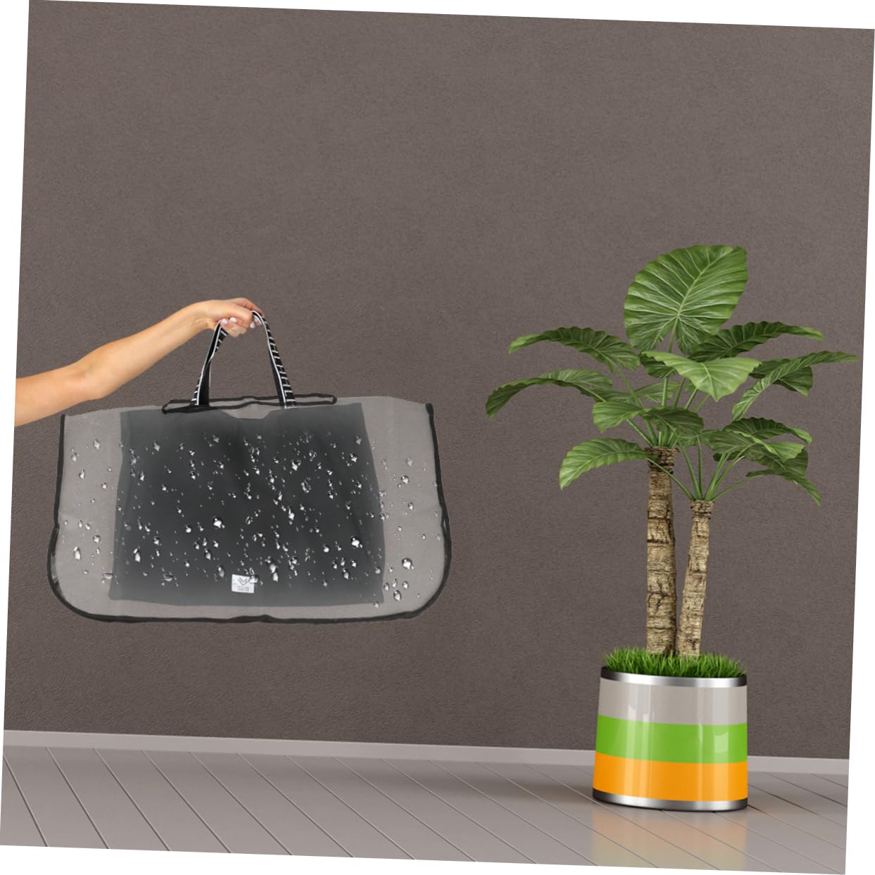 1Pc PVC Handbag Rain Cover & Shield - Waterproof Transparent Design for Outdoor Travel, Shopping & Commuting - Protects Purses from Rain & Dirt