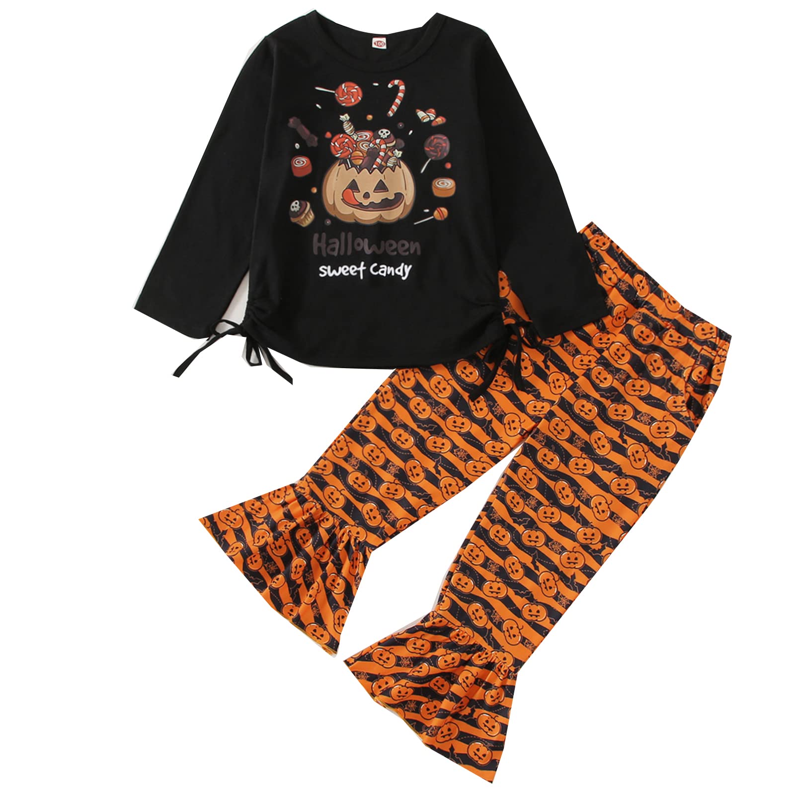 TRAFZA Baby Girl Halloween Outfit - Cute Pumpkin Hoodie & Pants Set for Toddlers & Infants | Warm Fall Romper Costume for Dress Up, Photo Shoots & Trick-or-Treating