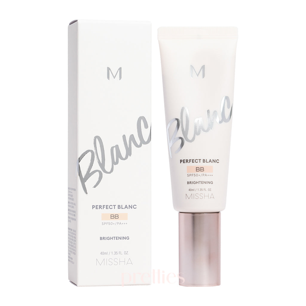 Missha M Perfect Blanc BB Cream SPF50+ PA+++ 40ml - No.22 Beige, Full Coverage, Brightening & Hydrating - Perfect for Daily Sun Protection & Flawless Makeup Base