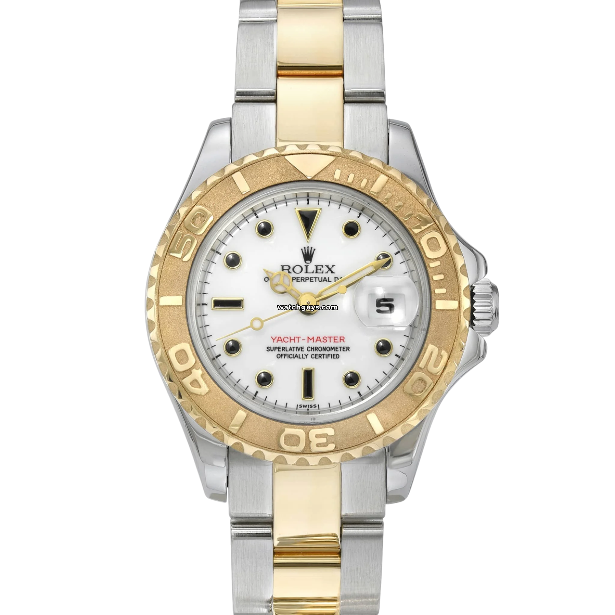 Luxury Rolex Yacht Master 69623 Two-Tone Watch - 18K Gold & Stainless Steel Men's Timepiece for Sailing, Yachting & Formal Occasions