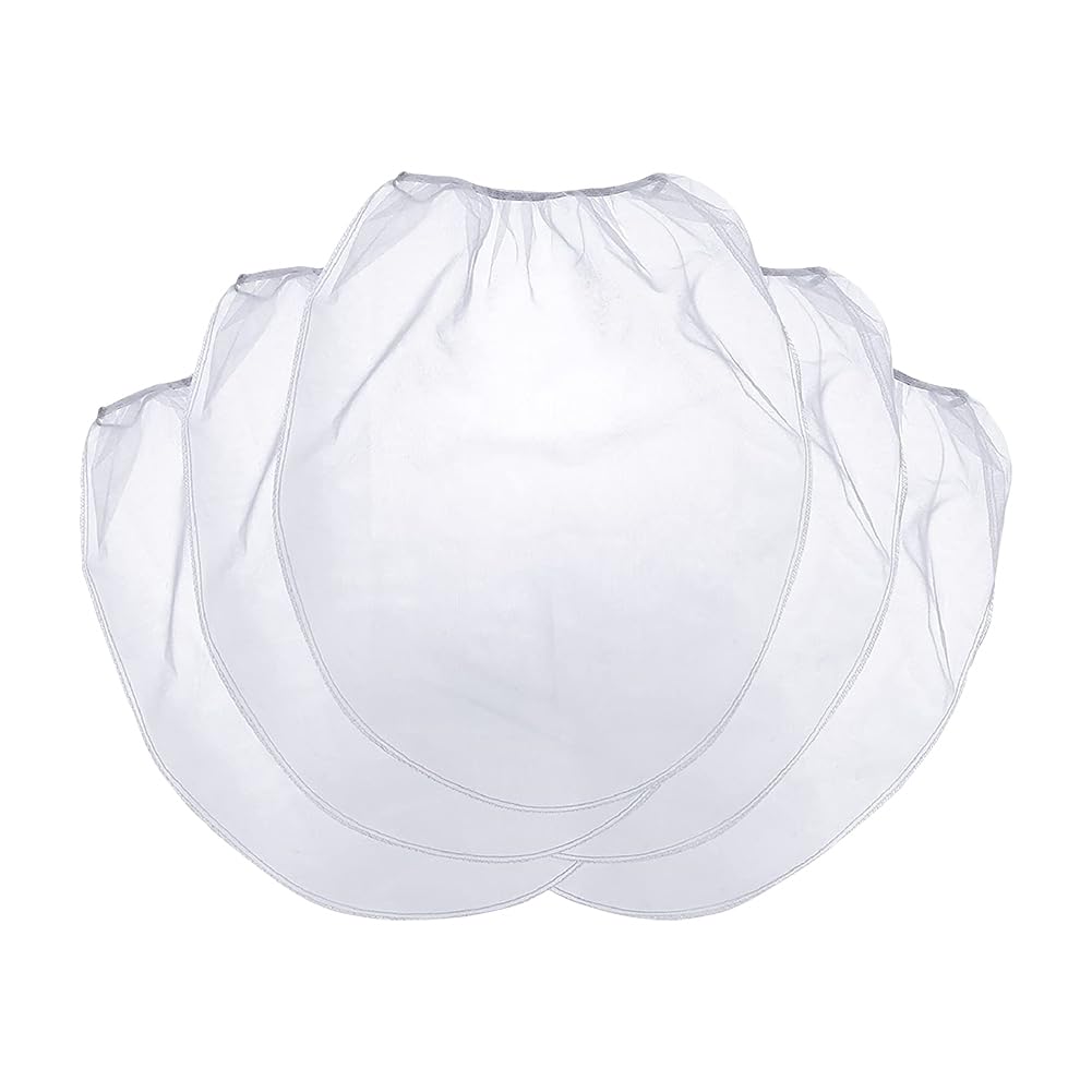 5 Pcs 5 Gallon Paint Strainer Bags - Fine Mesh Filter Bags with Elastic Top for Hydroponics, Gardening & Painting - Reusable White Bucket Strainers for DIY Projects & Home Improvement