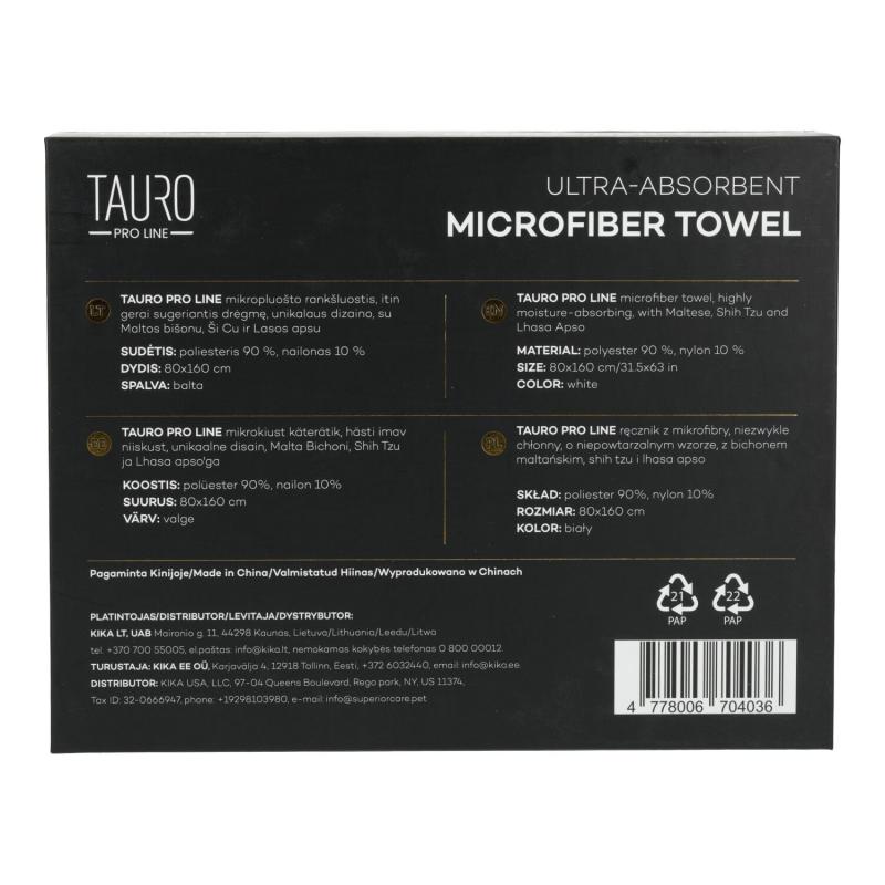 Tauro Pro Line Microfiber Towel - Ultra Absorbent, Quick Drying, Unique Design for Gym, Sports & Car Detailing