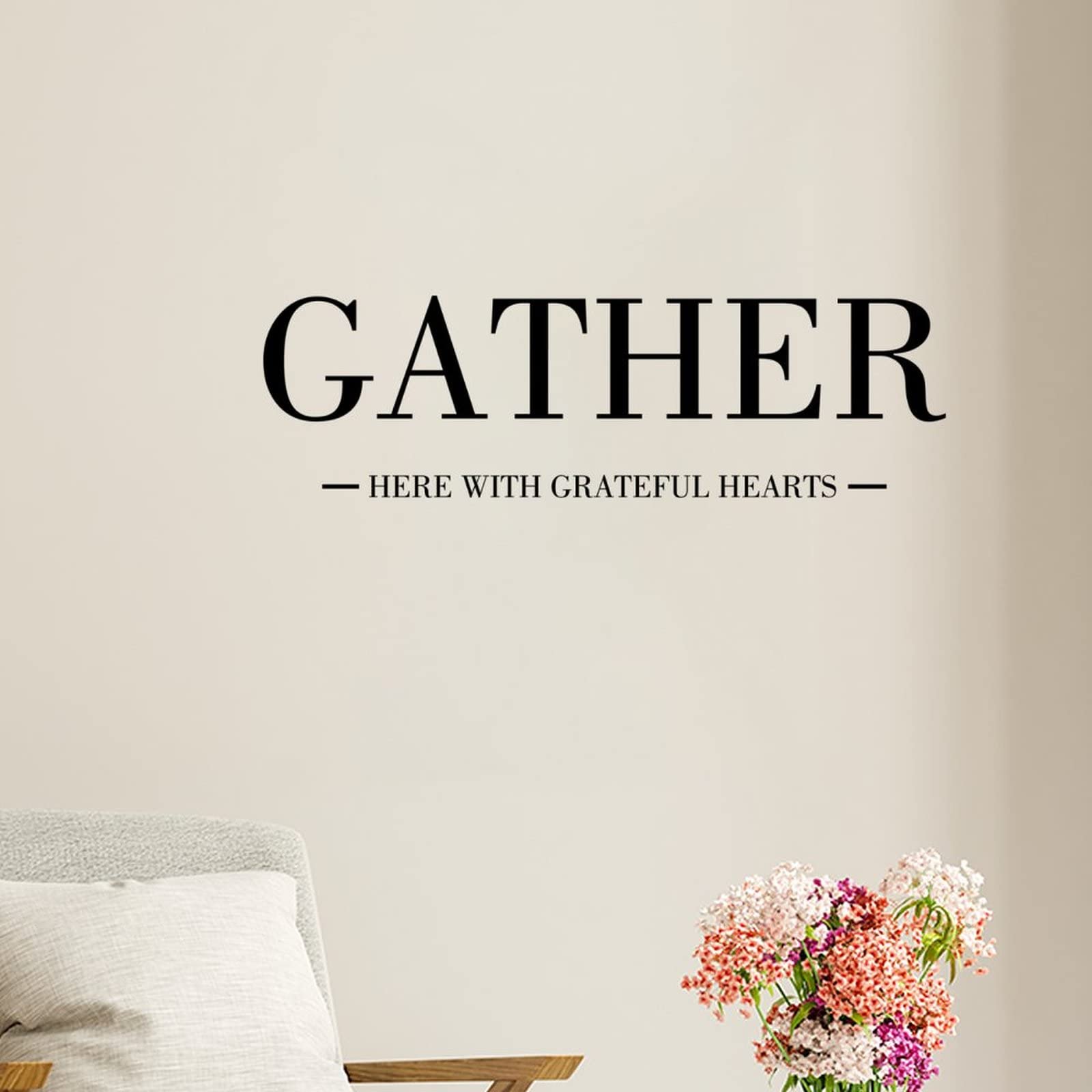 Grateful Hearts Wall Decal - Christian Bible Quotes for Church & Nursery Decor