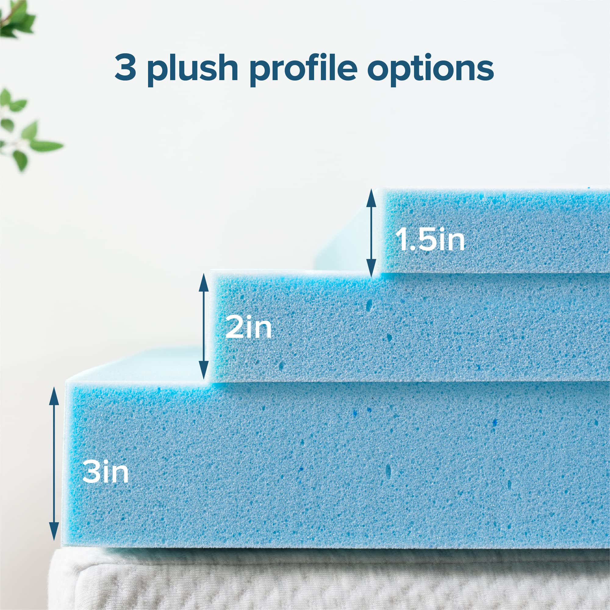 ZINUS 3 Inch Green Tea Cooling Gel Memory Foam Mattress Topper - King Size, CertiPUR-US Certified Cooling Gel Foam for Pressure Relief & Temperature Regulation - Perfect for Hot Sleepers & Bedroom Comfort Upgrade