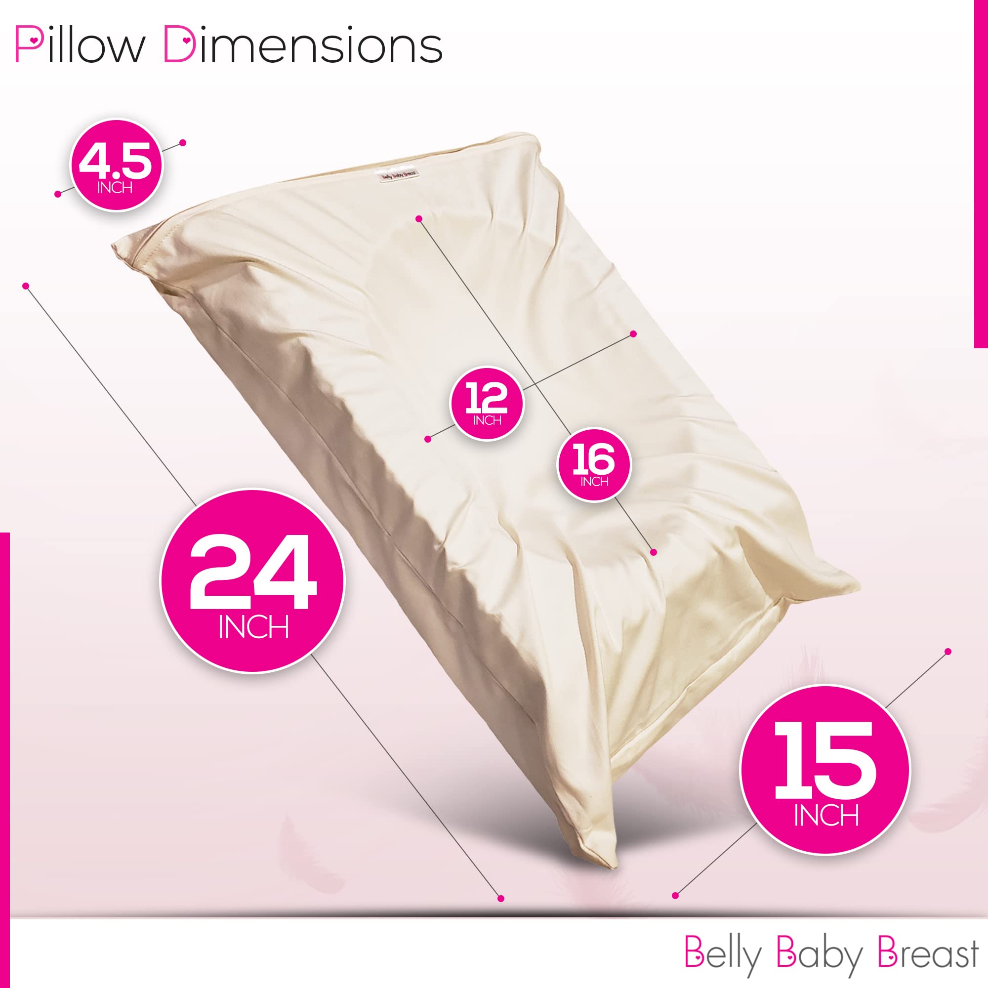 3-in-1 Pregnancy Body Pillow for Belly-Down Sleeping & Breastfeeding Support - Comfortable Maternity Pillow for Side Sleepers, Baby Cuddling & Postpartum Recovery - Perfect for Pregnancy, Nursing & New Moms