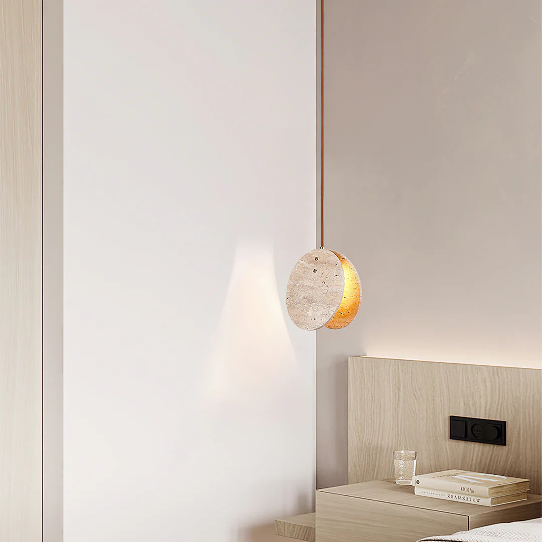 Modern Round Pendant Lamp - Elegant Hanging Ceiling Light Fixture for Living Room, Bedroom & Dining Room | Dimmable LED Lighting for Home Decor & Interior Design